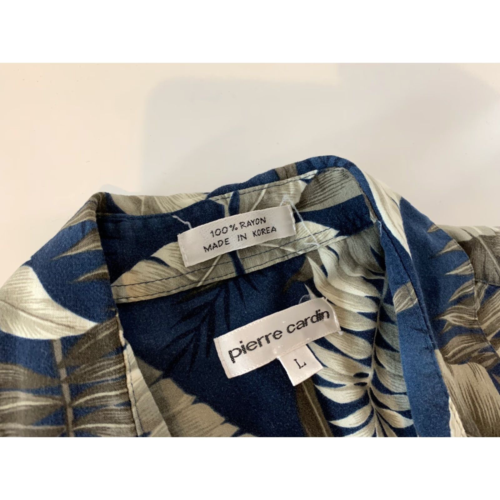 Pierre Cardin Pierre Cardin Short Sleeve Aloha Floral Button Up Shirt Men L Blue Brown Tan Size US L / EU 52-54 / 3 - 2 Thumbnail