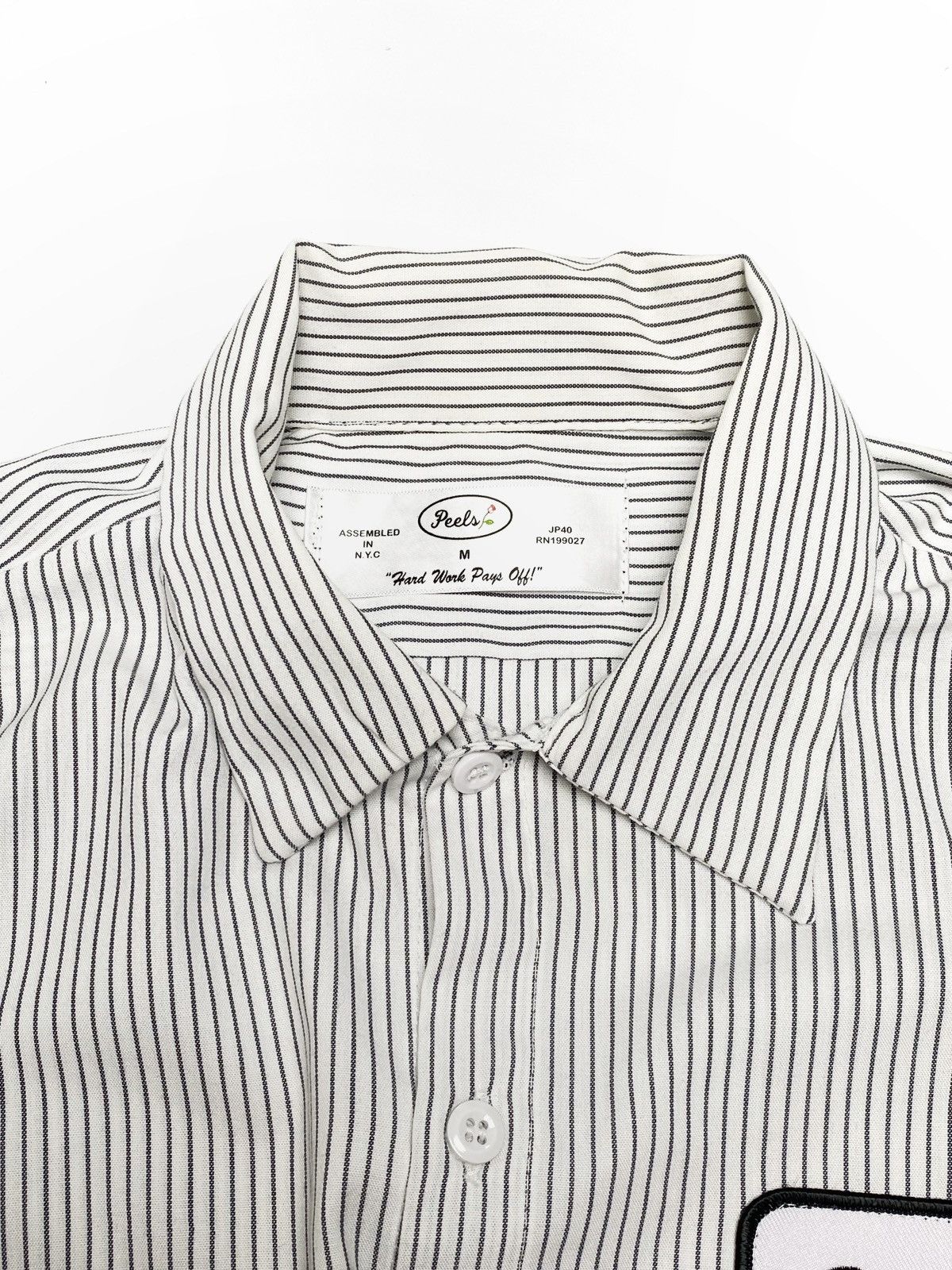 Other Peels NYC Classic Longsleeve Shirt Stripe Rose Patch Size US M / EU 48-50 / 2 - 6 Thumbnail