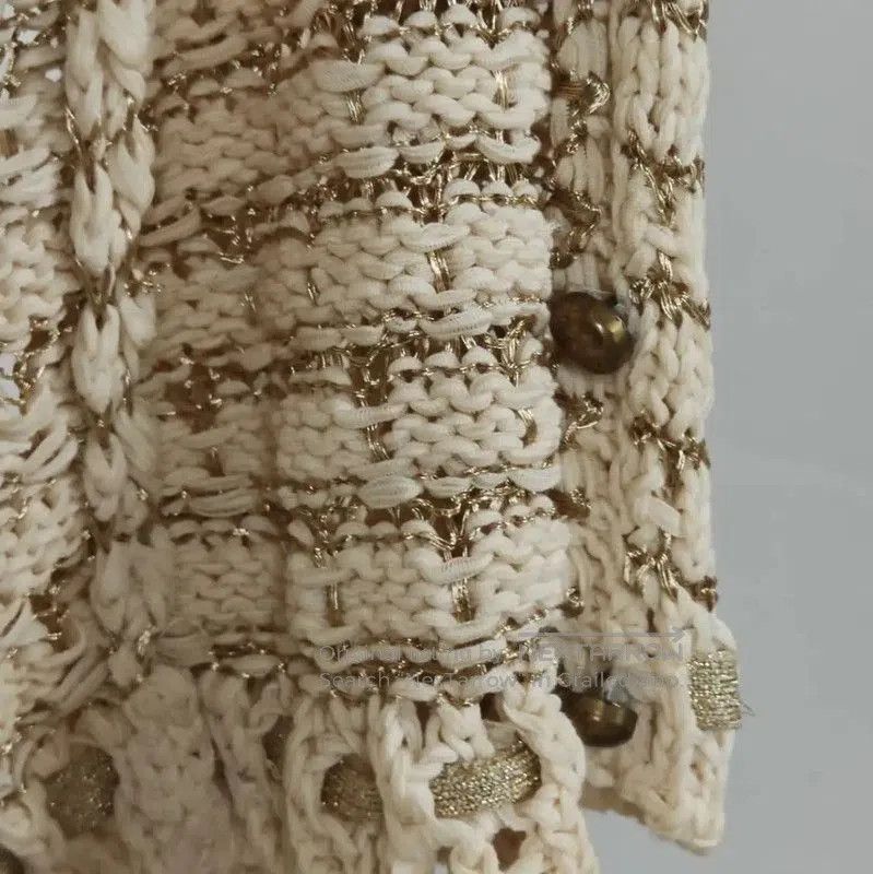 Dior Dior Gold Knit Long Sleeve Cardigan for Women . Size M / US 6-8 / IT 42-44 - 8 Thumbnail