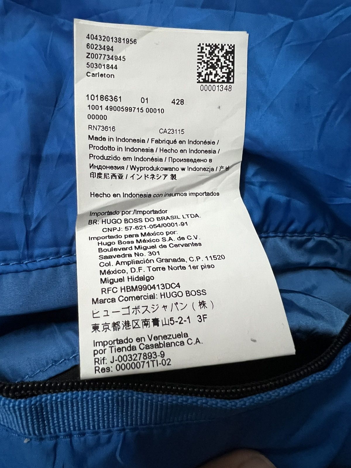 Hugo Boss Hugo boss zipper jacket 'Orgent-W' Waxed Cotton blend Size US L / EU 52-54 / 3 - 11 Thumbnail