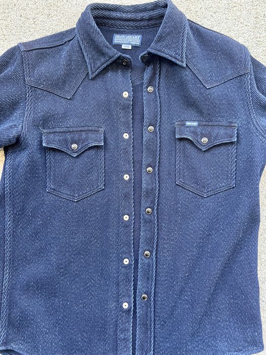 Iron Heart KERSEY WESTERN SHIRT INDIGO IHSH208Ind Grailed