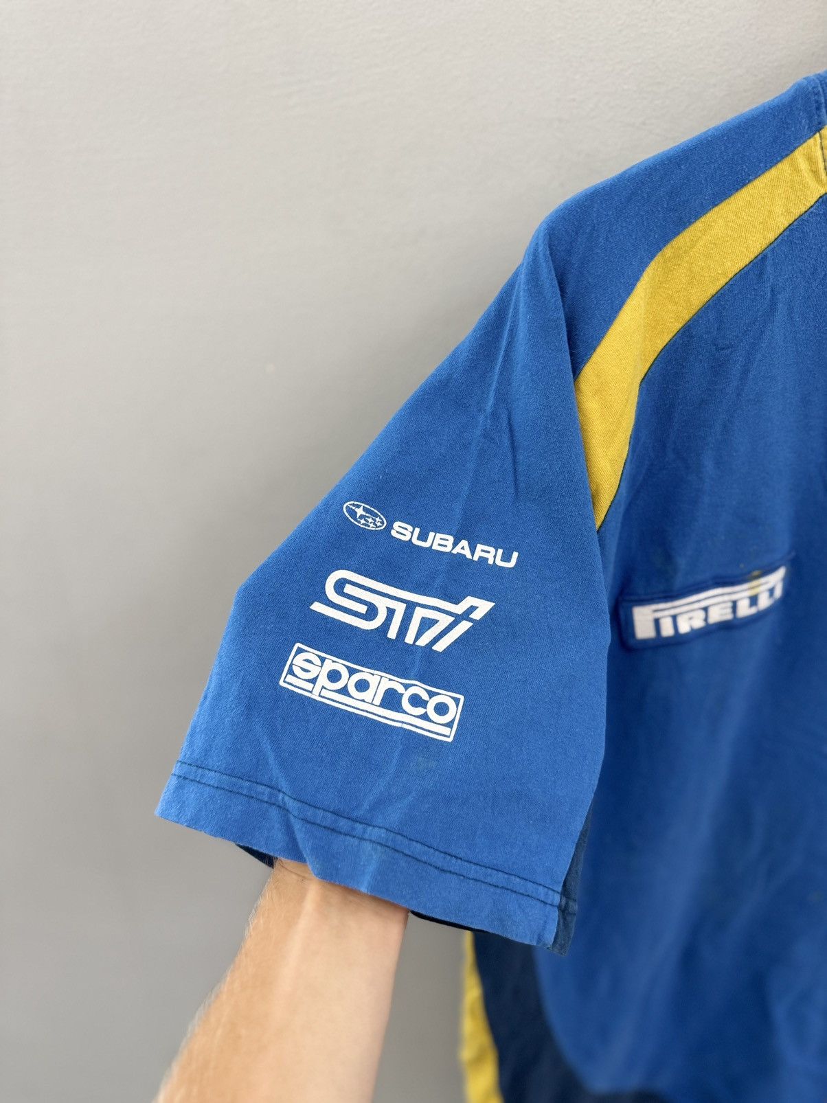 NASCAR Vintage Subaru T-Shirts Blue Racing Team Firelli Size US XL / EU 56 / 4 - 2 Thumbnail