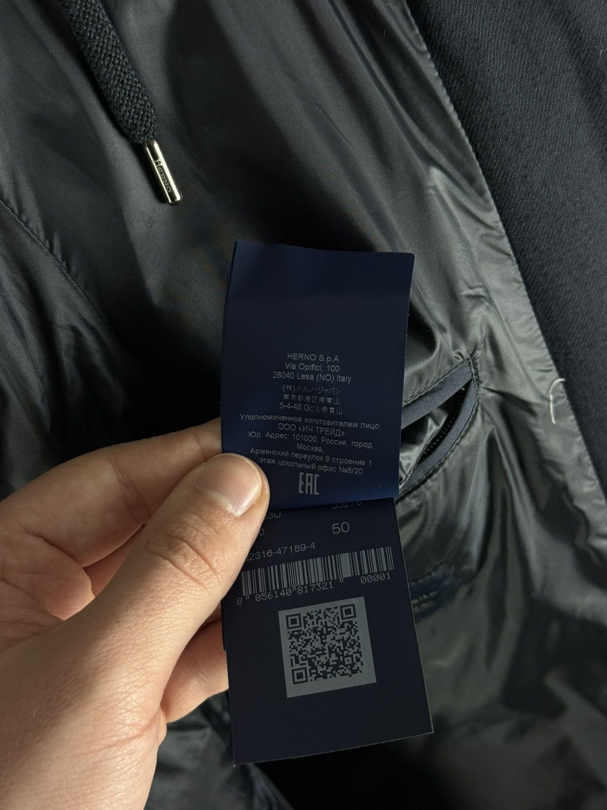 Herno HERNO Norfolk Men's Down Jacket Navy Blue Size 50 Size US M / EU 48-50 / 2 - 23 Thumbnail