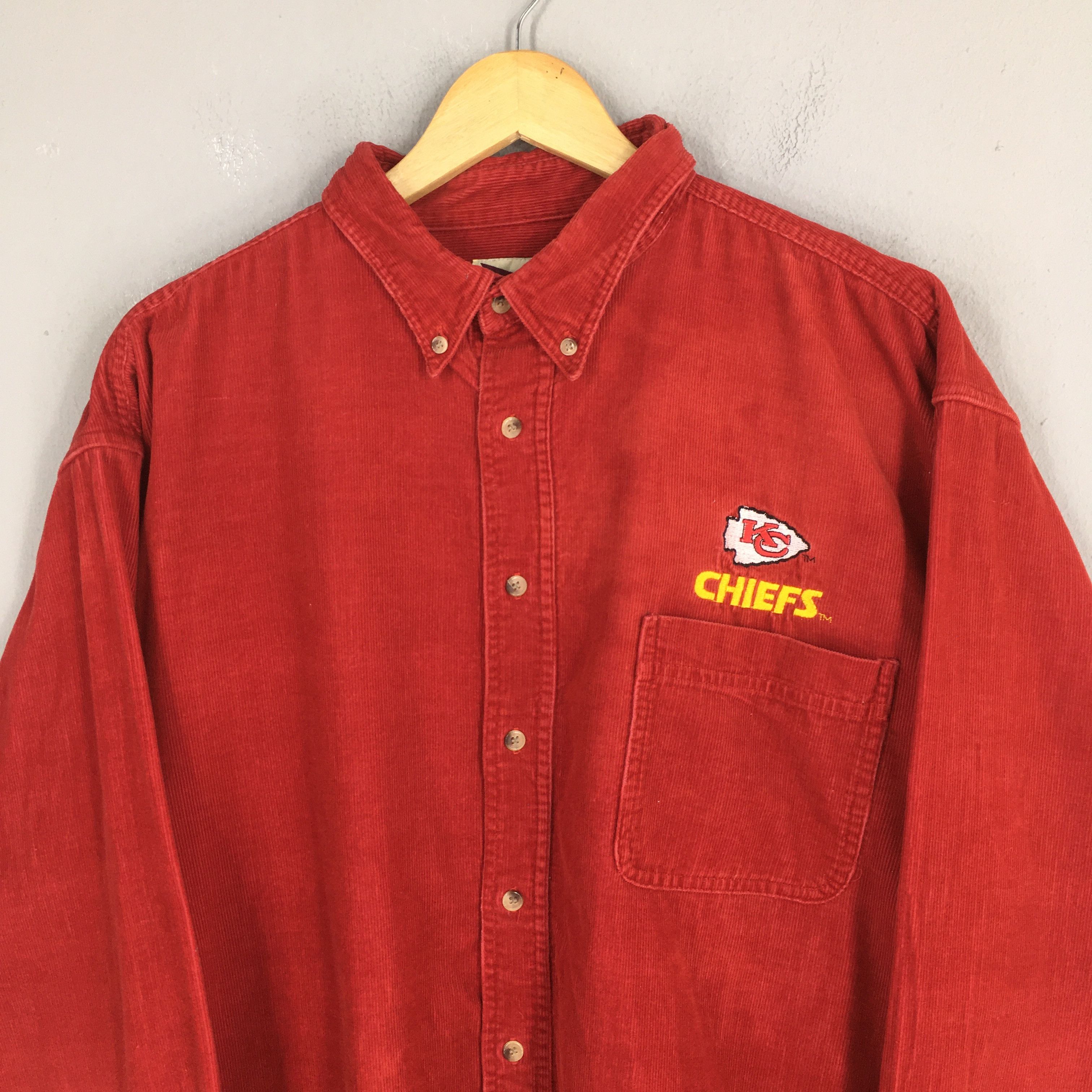 NFL Vintage Kansas City Chiefs NFL Oxfords Shirt XLarge Size US XL / EU 56 / 4 - 2 Thumbnail