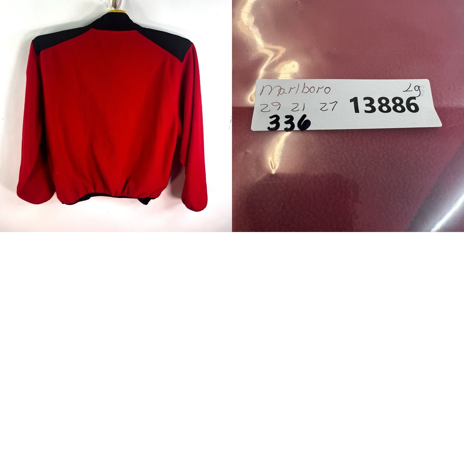 Marlboro VINTAGE Marlboro Adventure Team Fleece Pullover 1/4 Zip Sweatshirt Mens L Red Size US L / EU 52-54 / 3 - 8 Thumbnail