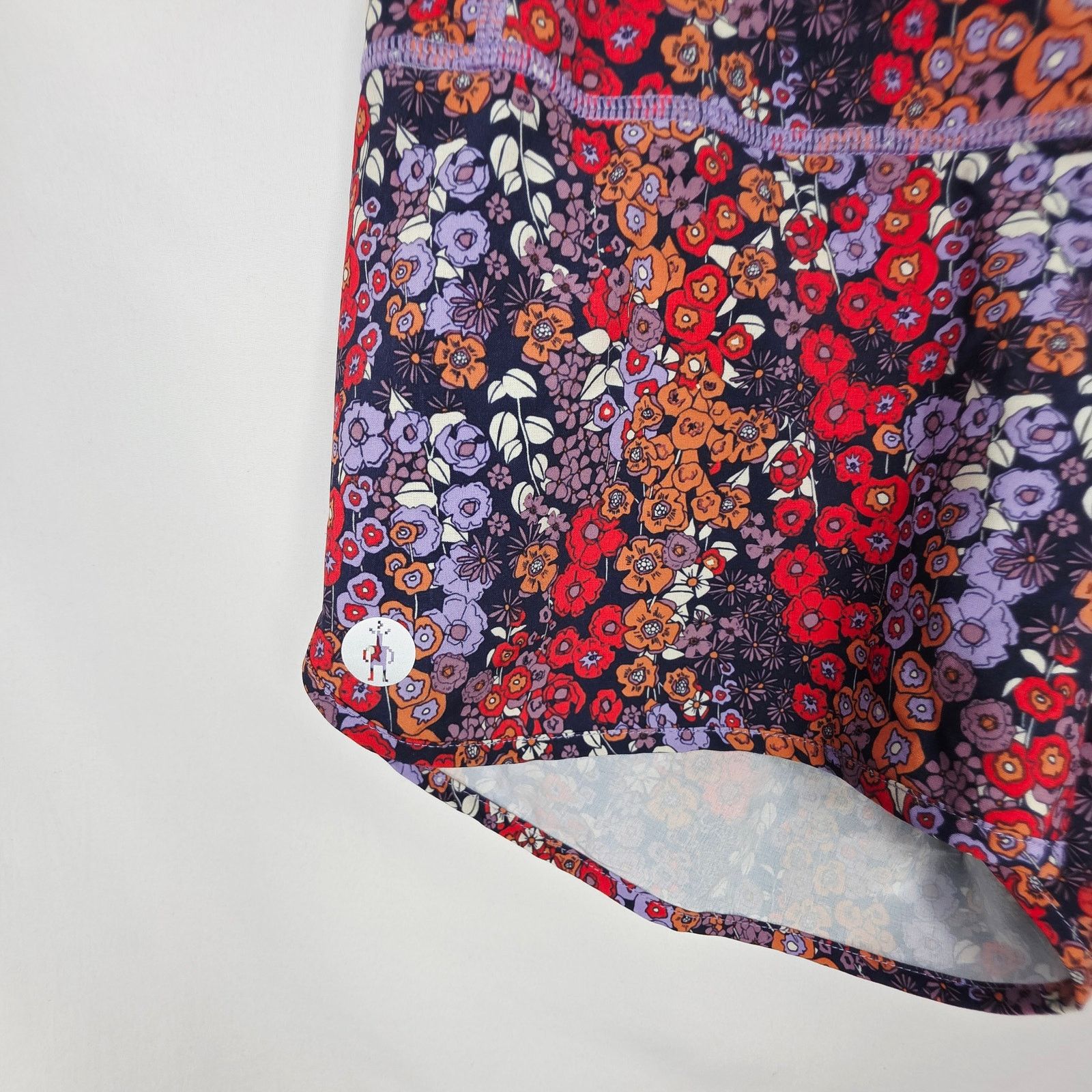 Other Smartwool Active Purple & Red Floral Running Shorts Size 31" - 4 Thumbnail