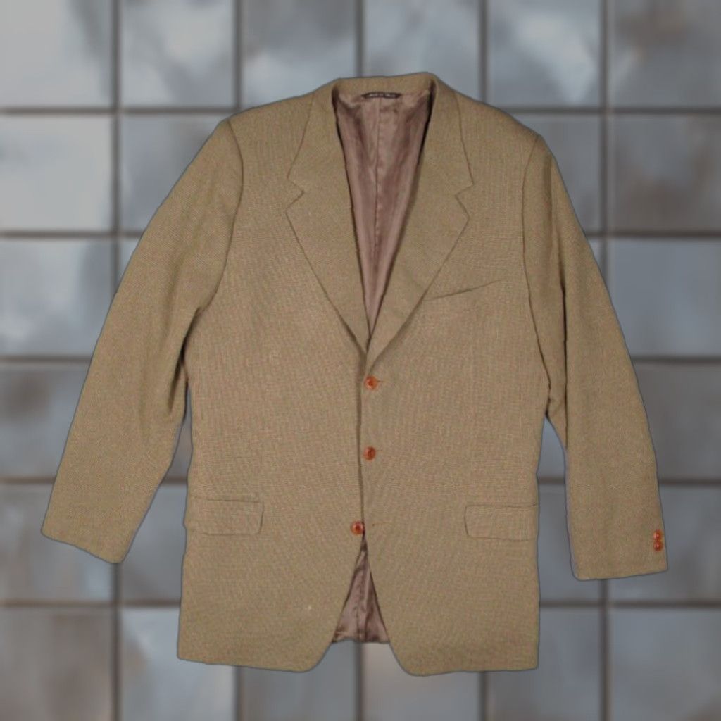 Canali Canali Milano Brown Wool Silk Blazer Mens 44L 3 Button Single Breasted Sport Coat Made in Italy Size 44R - 1 Thumbnail