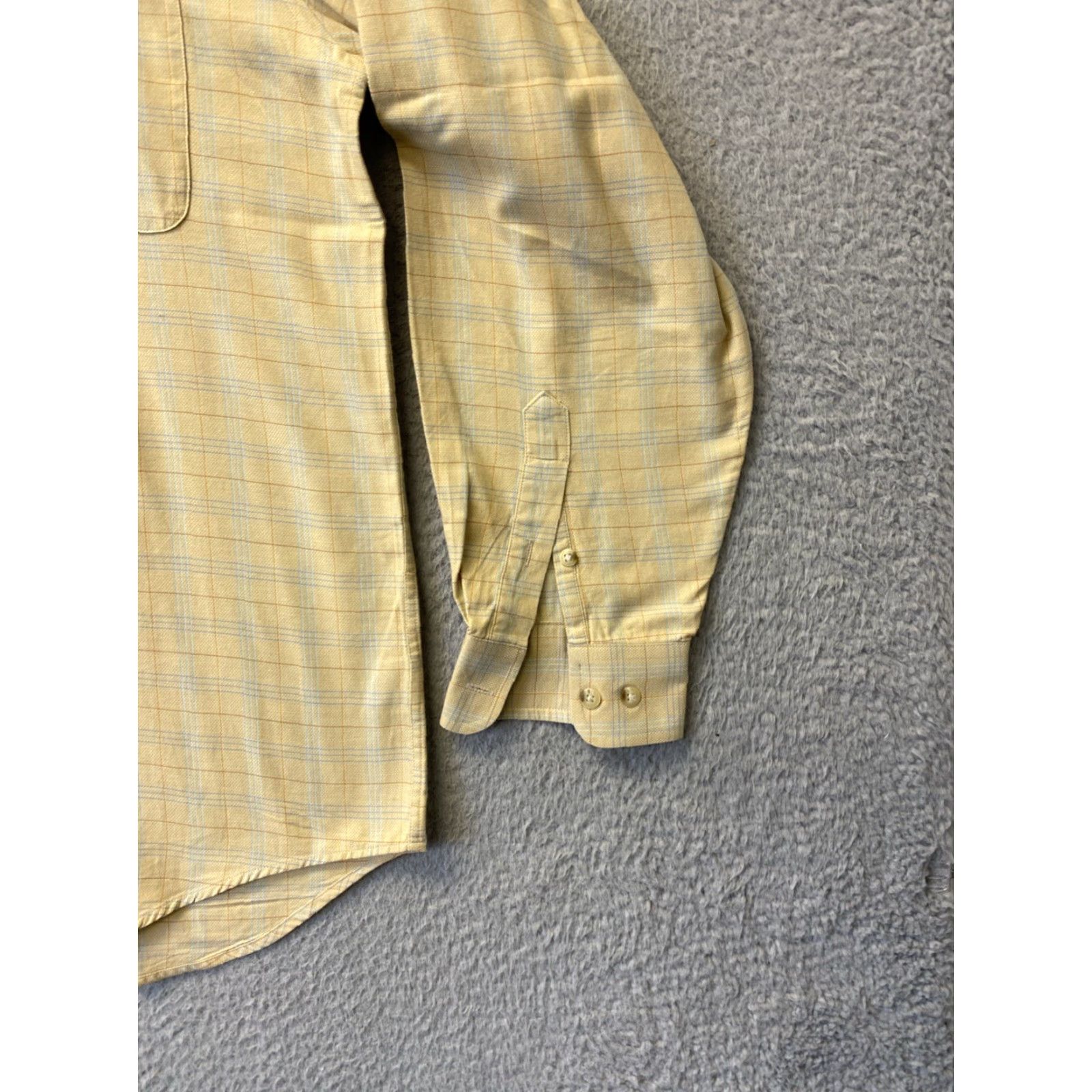 Ralph Lauren Joseph Abboud Gold Plaid Button-Up Shirt Mens Size M Long Sleeve Casual Workwear Size US M / EU 48-50 / 2 - 2 Thumbnail