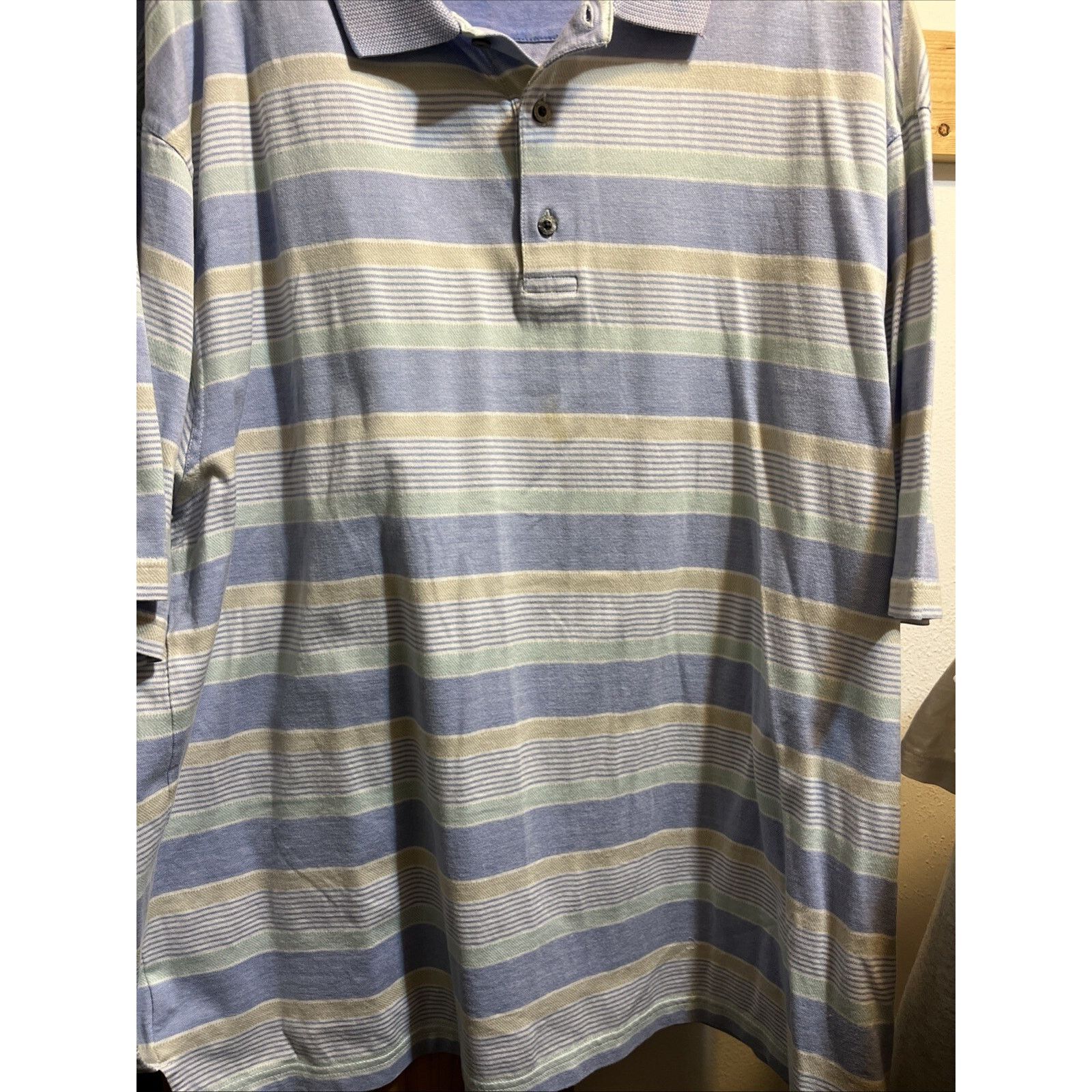 Other Pro Tour Performance Men’s XXL Blue Striped Golf Polo Shirt Size US XXL / EU 58 / 5 - 6 Thumbnail