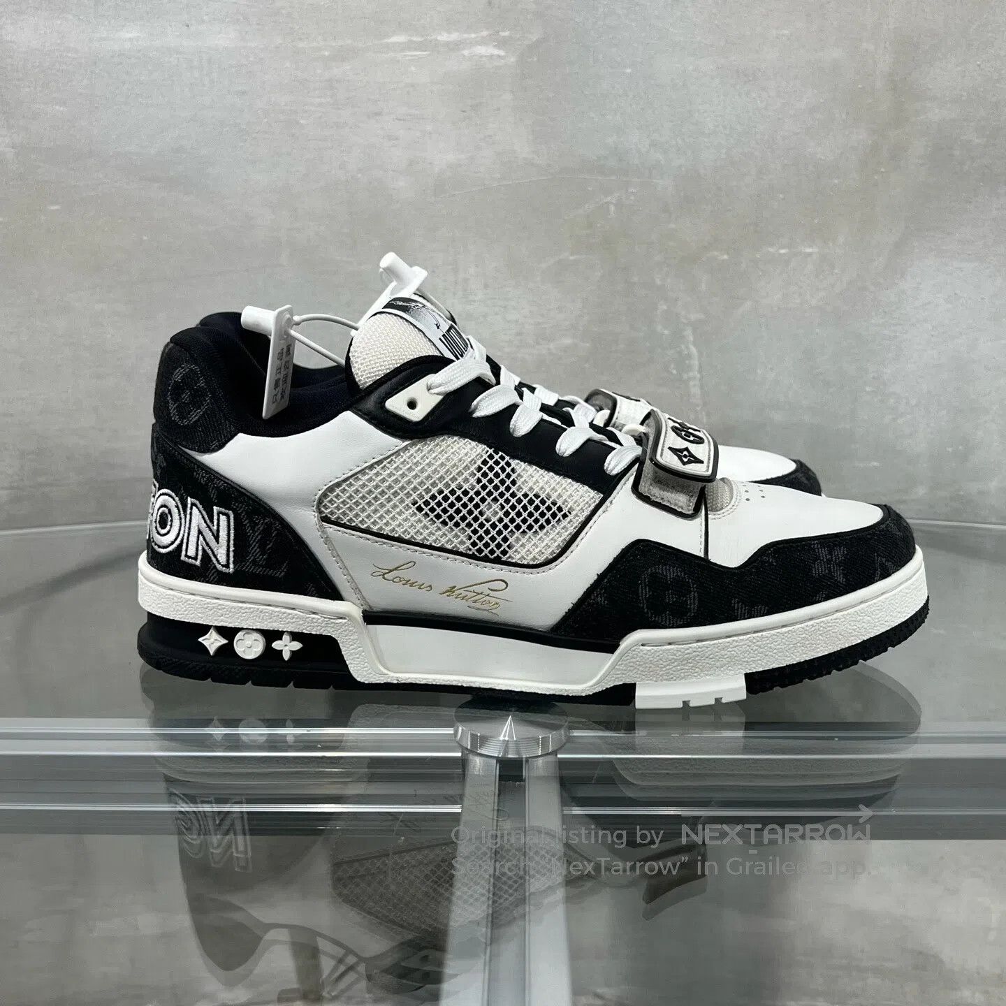 Louis Vuitton Louis Vuitton Trainer Black and White Velcro Size US 8.5 / EU 41-42 - 4 Thumbnail