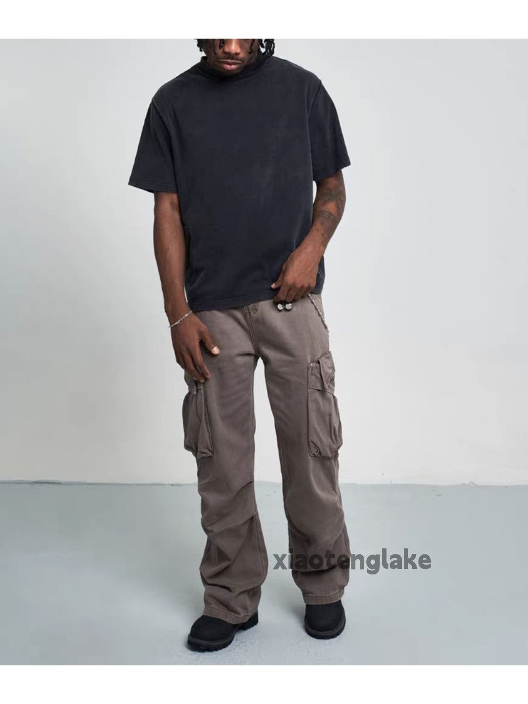 Designer × Japanese Brand × Vintage washed faded loose baggy skate hiphop cargo pants Size US 28 / EU 44 - 8 Thumbnail