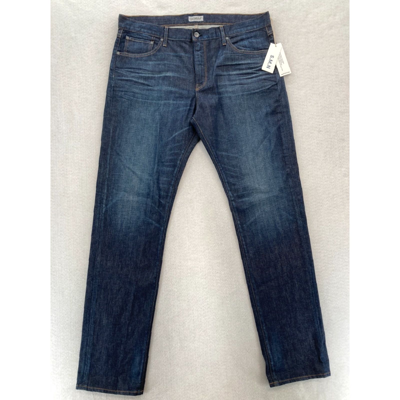 Hunter S.M.N Denim Jeans Mens 38x34 The Hunter Slim Dark Blue USA NWT Size US 38 / EU 54 - 2 Thumbnail