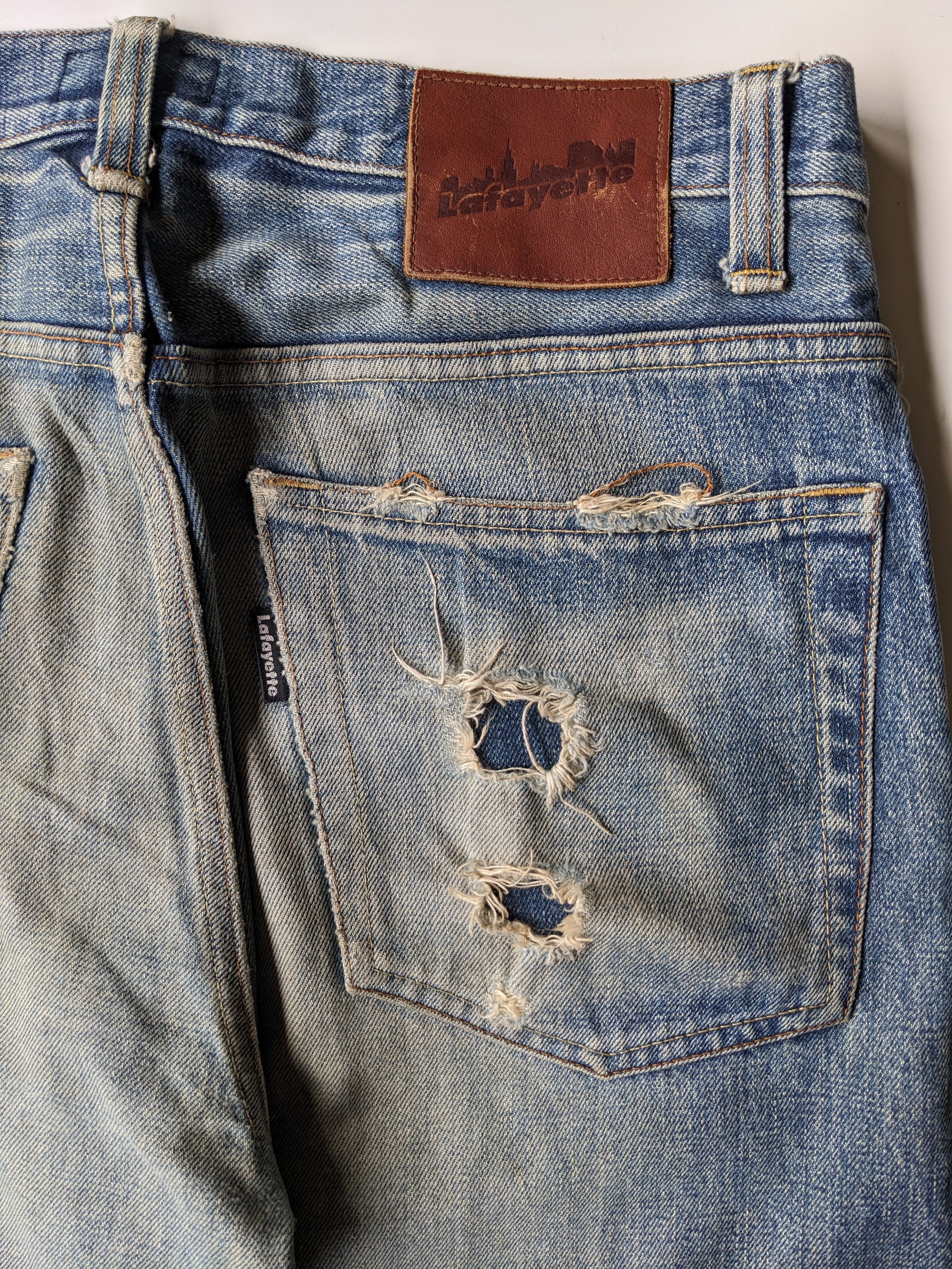 Lafayette 148 Lafayette faded distressed selvedge jeans Size US 34 / EU 50 - 6 Thumbnail
