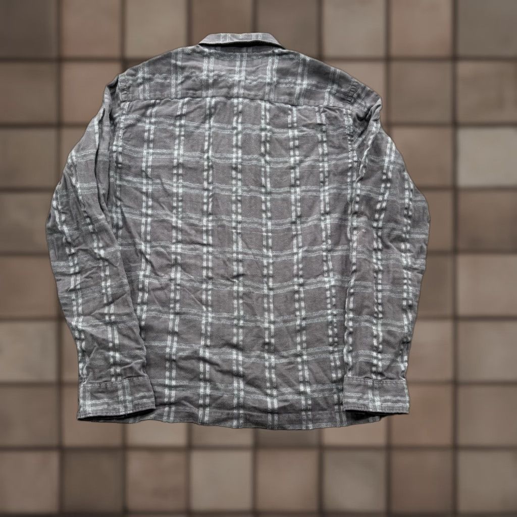 Allsaints AllSaints Shirt Mens M Gray Plaid Cotton Blend Peoria LS Shacket Casual Lightweight Size US M / EU 48-50 / 2 - 1 Thumbnail