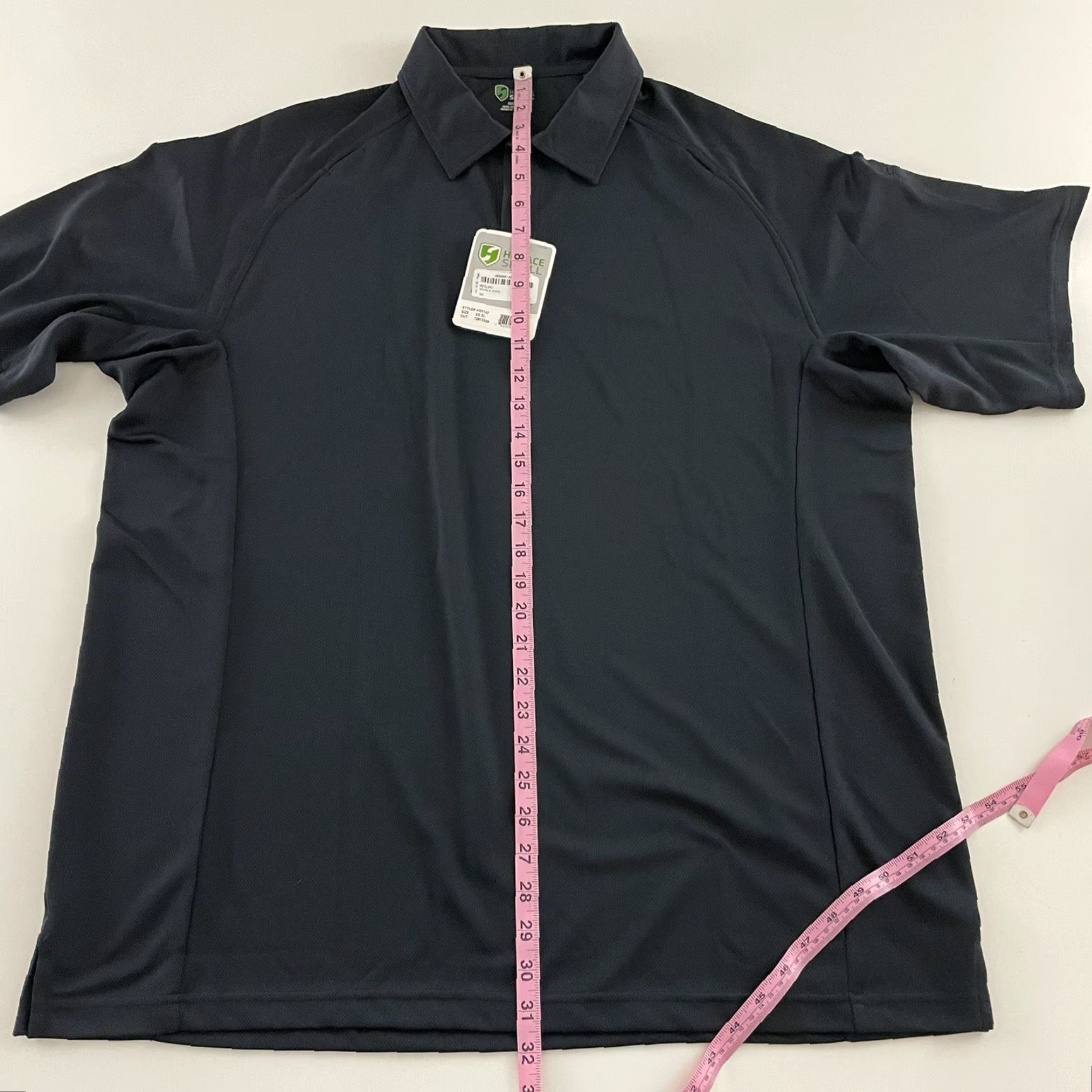 Vintage Horace Small Short Sleeve Button-Up Golf Polo Shirt Men XL Solid Black Size US XL / EU 56 / 4 - 7 Thumbnail