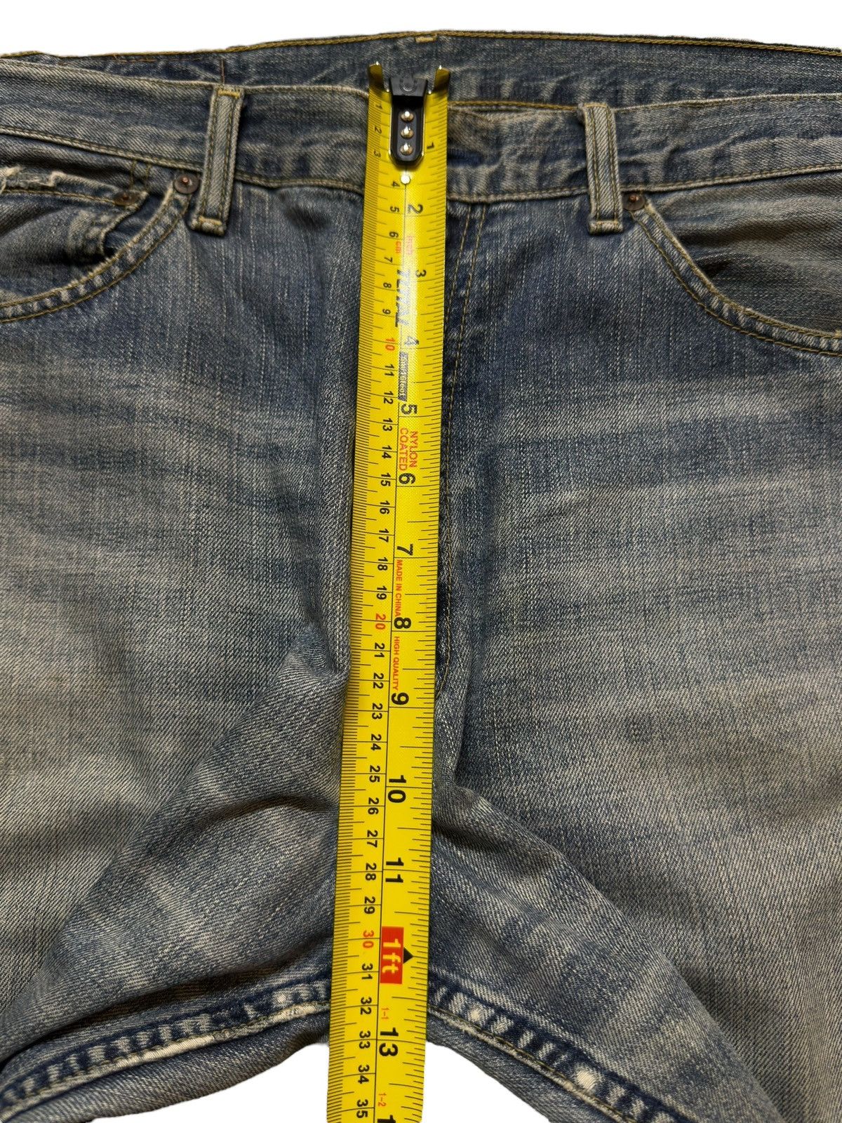 Levi's Vintage 90s Levis 503 Blue Faded Wash Whisker Wide Leg Baggy Size US 34 / EU 50 - 15 Thumbnail