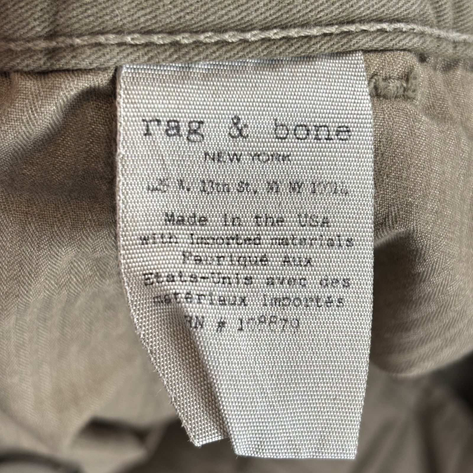 Rag & Bone Rag & Bone Standard Issue Chino Pants Mens 36 Army Green USA Size US 36 / EU 52 - 8 Thumbnail