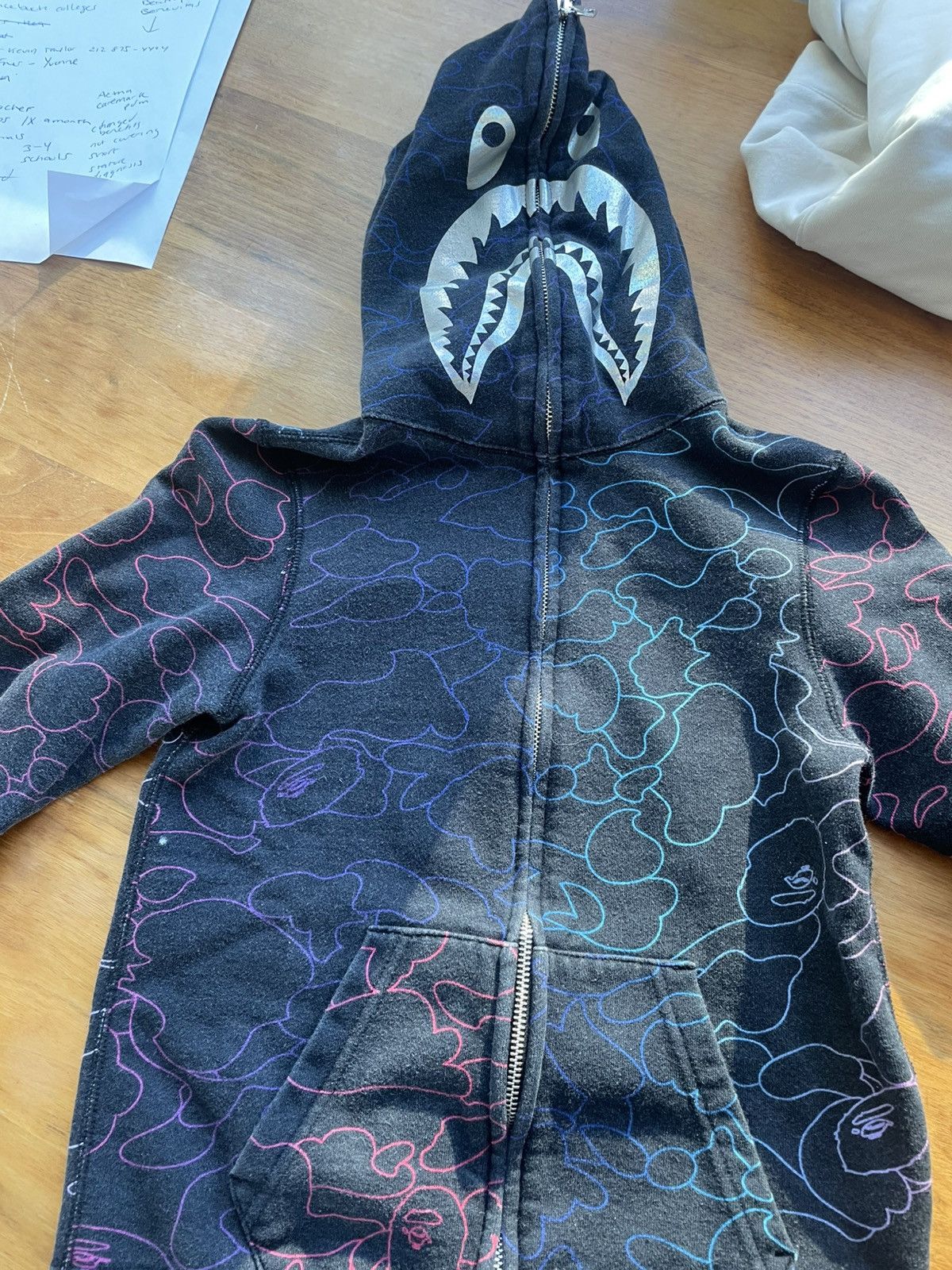 Bape Bape Black multi color shark zip up hoodie Size XXS / US 00 / IT 34 - 1 Thumbnail