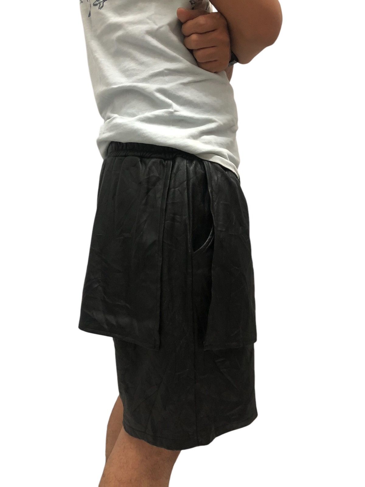If Six Was Nine × Japanese Brand × Le Grande Bleu (L.G.B.) Vintage Legenda Short + Skirt Style Leather Pant Size US 30 / EU 46 - 4 Thumbnail