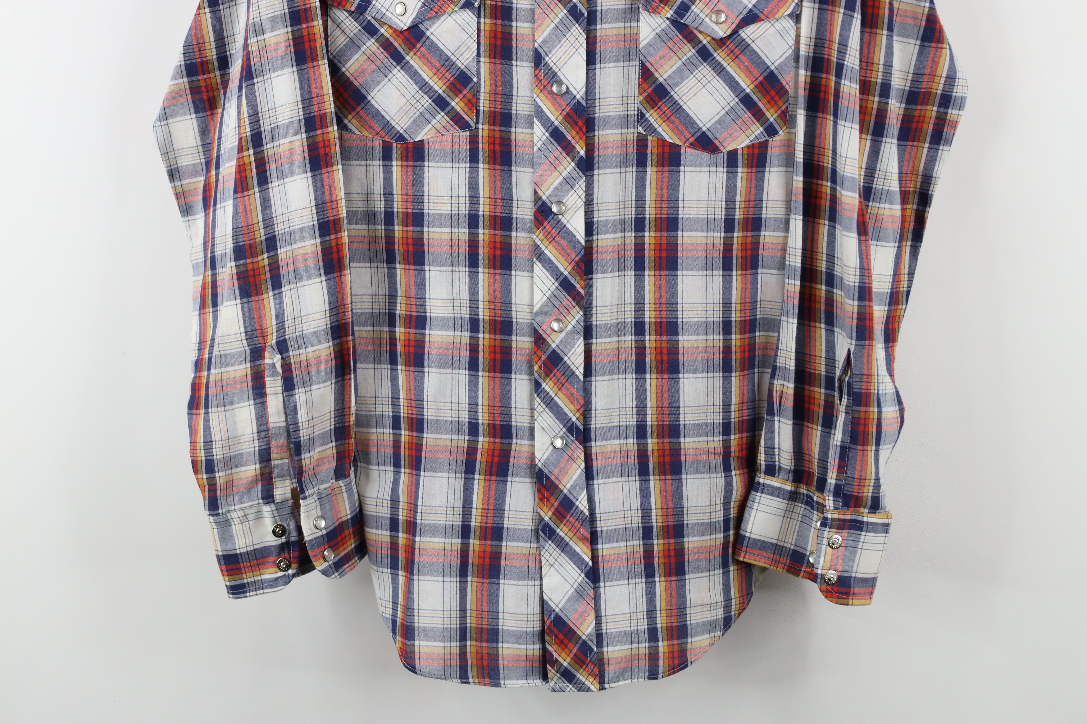 Vintage Vintage 70s Rockabilly Plaid Western Snap Button Shirt Size US M / EU 48-50 / 2 - 3 Thumbnail