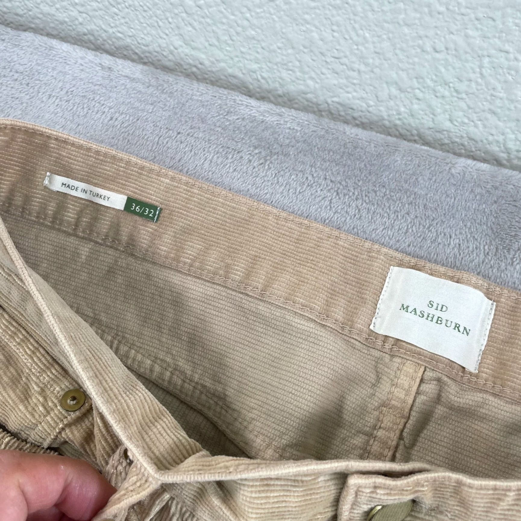 Sid Mashburn Sid Mashburn Pants Corduroy Chino Straight Leg Men 34x28 Khaki Designer Beige Beige? Size US 34 / EU 50 - 2 Thumbnail