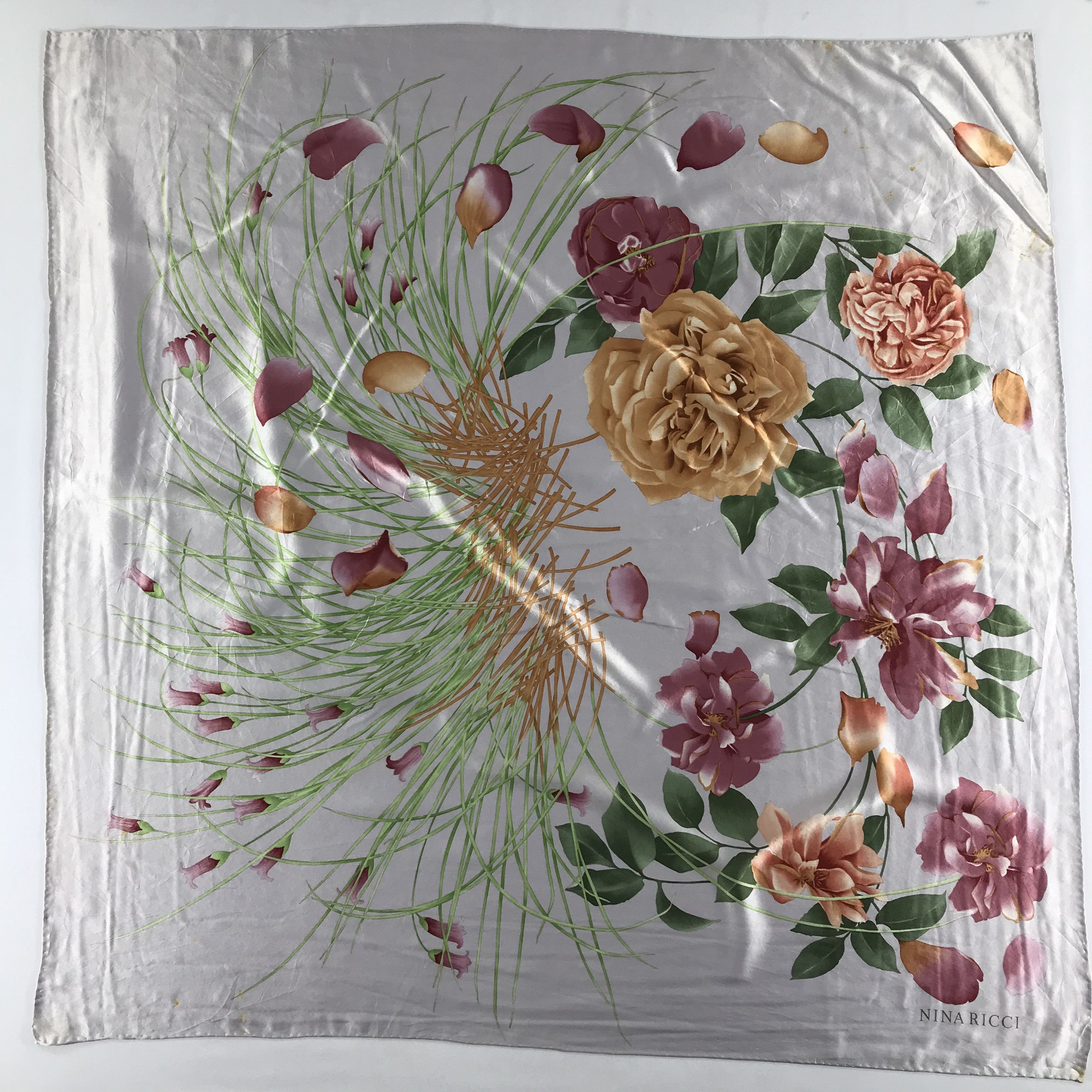 Nina Ricci × Vintage Vintage Nina Ricci Silk Scarf Size ONE SIZE - 2 Thumbnail