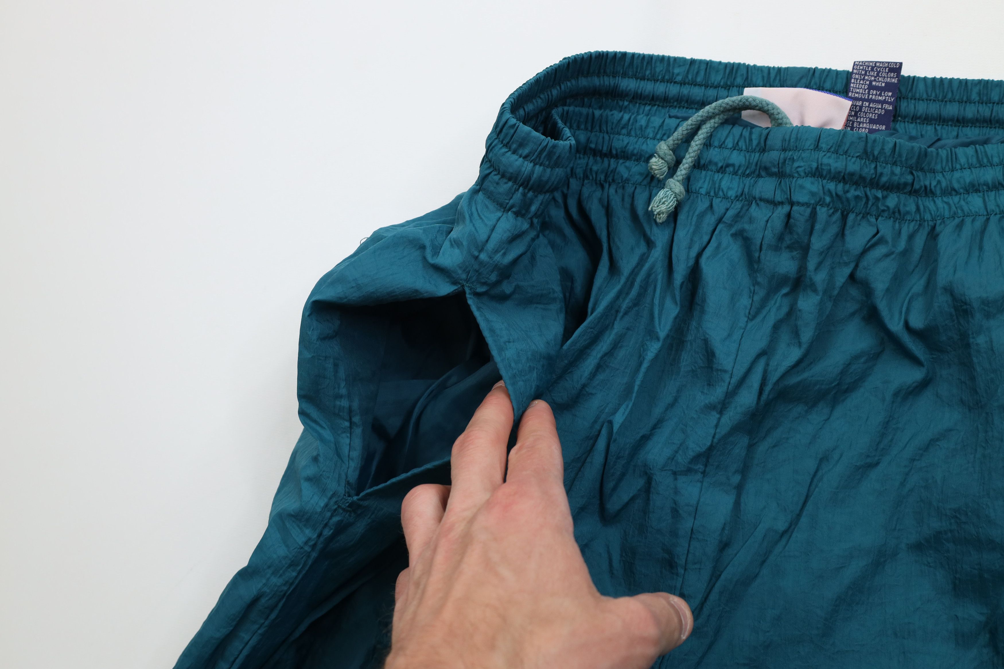 Vintage Vintage 90s Streetwear Windbreaker Rain Joggers Pants Green Size US 36 / EU 52 - 7 Thumbnail
