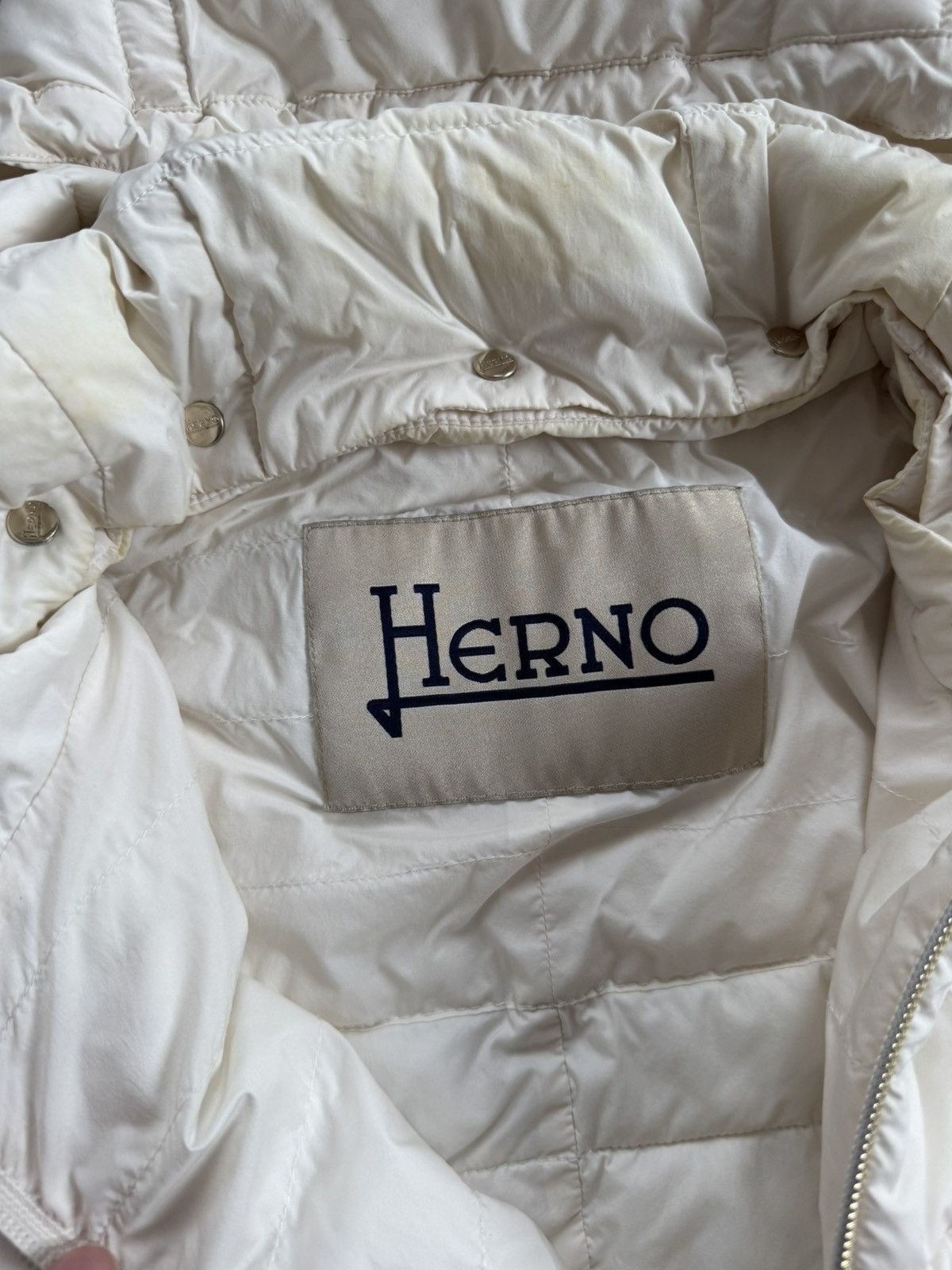 Herno HERNO Taupe Quilted Techno Down Jacket Filled Puffer Coat 42 Size M / US 6-8 / IT 42-44 - 6 Thumbnail