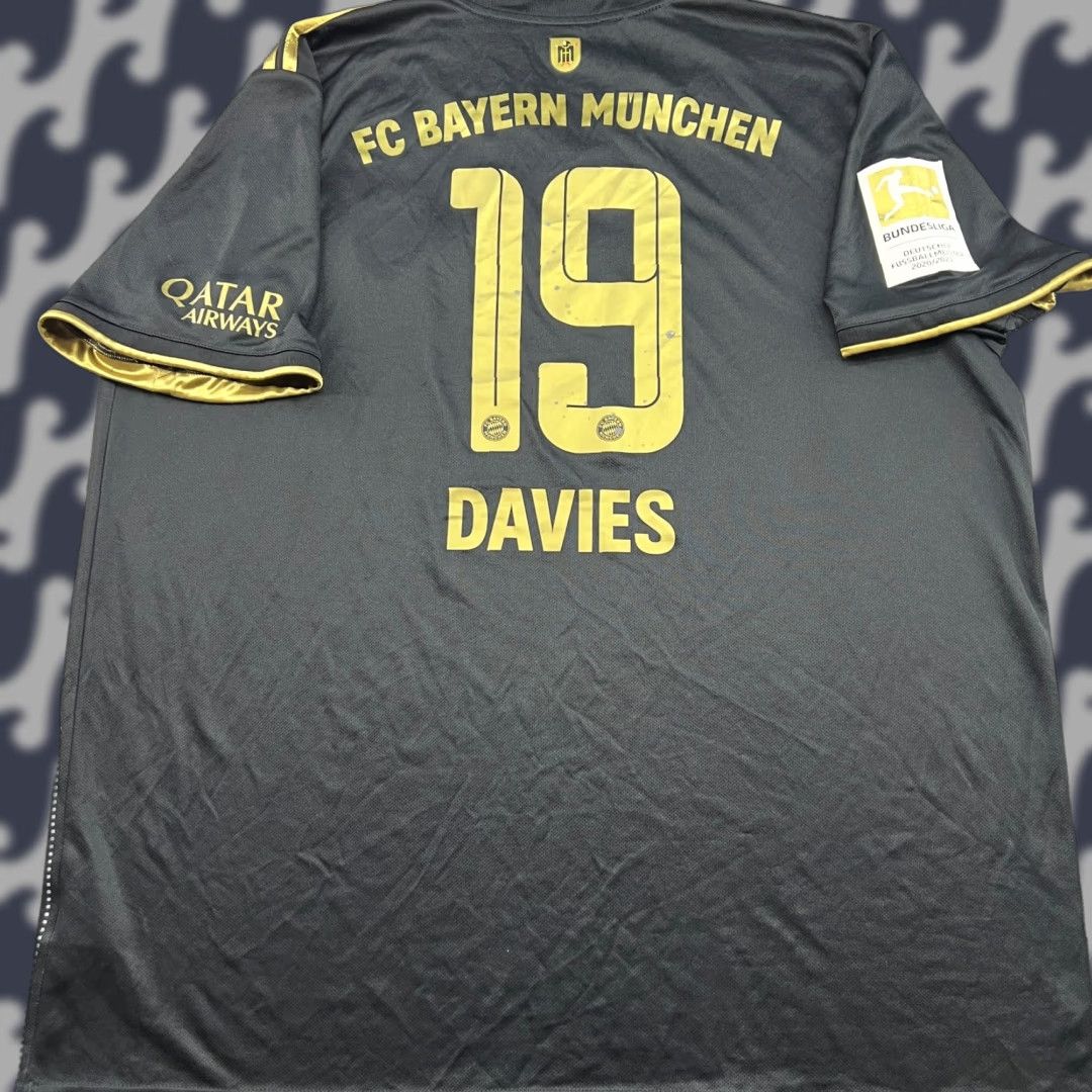 Adidas adidas Bayern Munich 2021 2022 Away Alphonso Davies #19 Jersey Football Mens 2XL Black T-Shirt Size US XXL / EU 58 / 5 - 1 Thumbnail