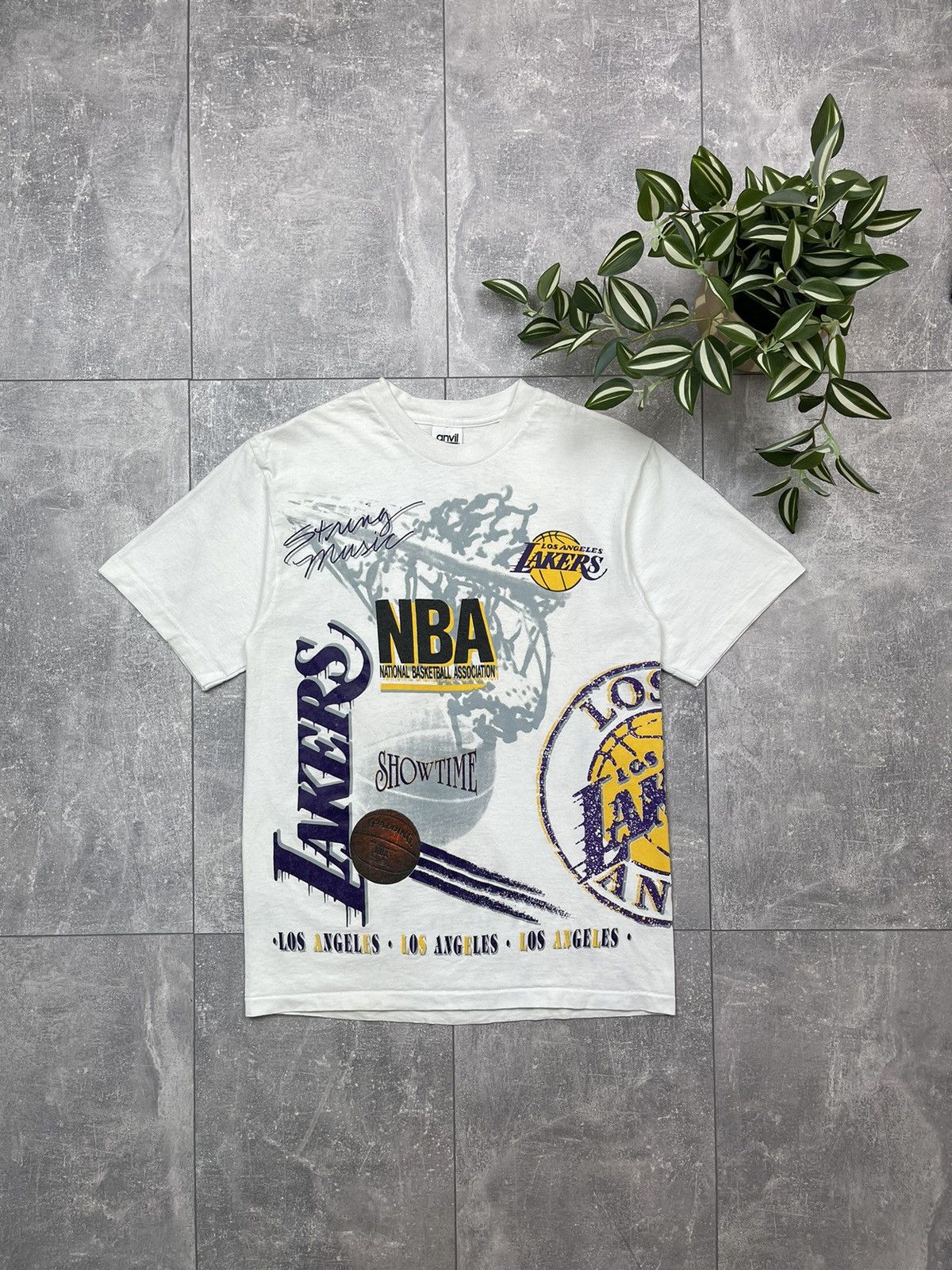 Vintage 90s Anvil Lakers Aerial Assault Salem Sportswear Tee