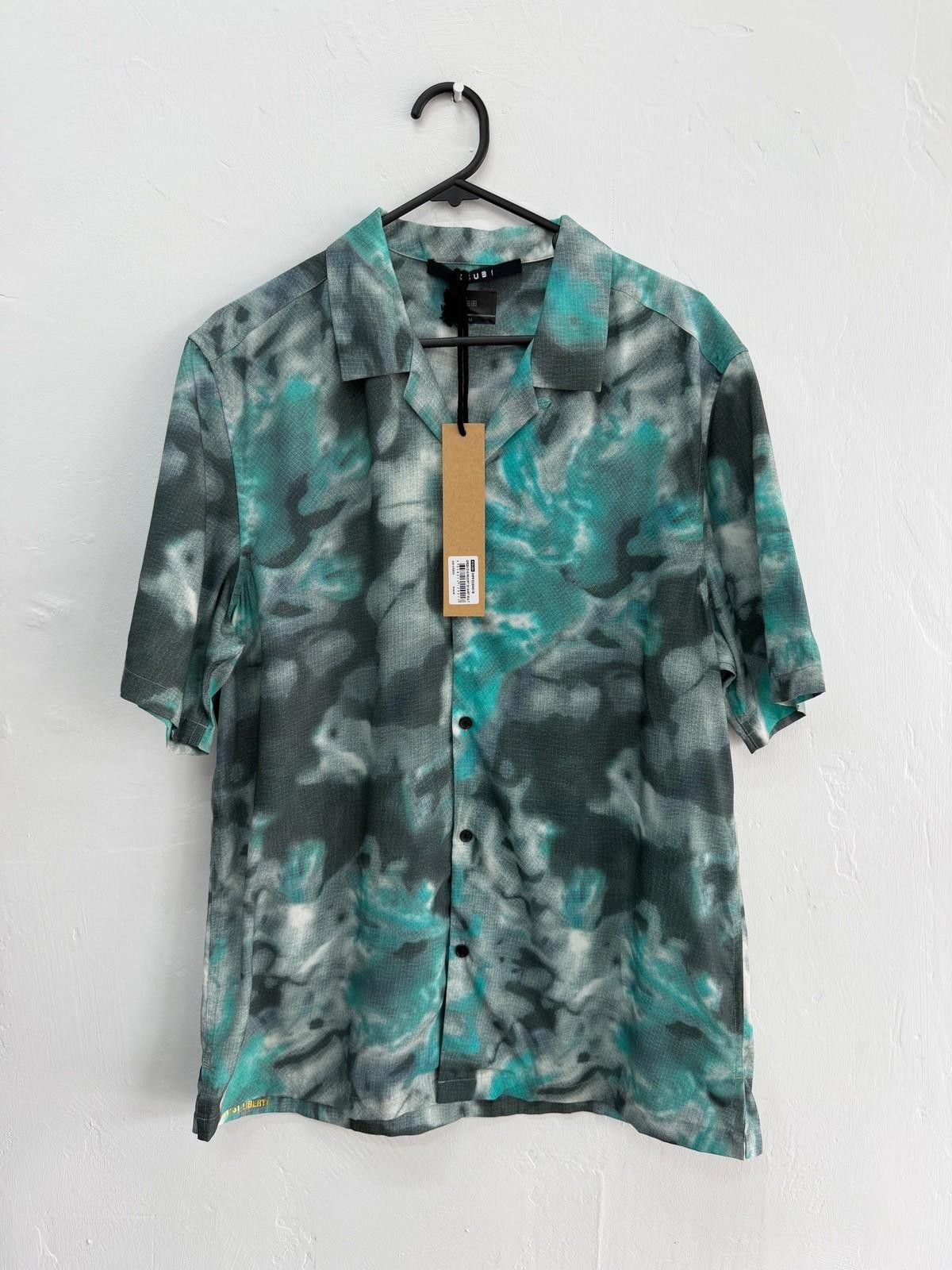 Ksubi new ksubi medium m short sleeve resort shirt green dye Size US M / EU 48-50 / 2 - 1 Thumbnail