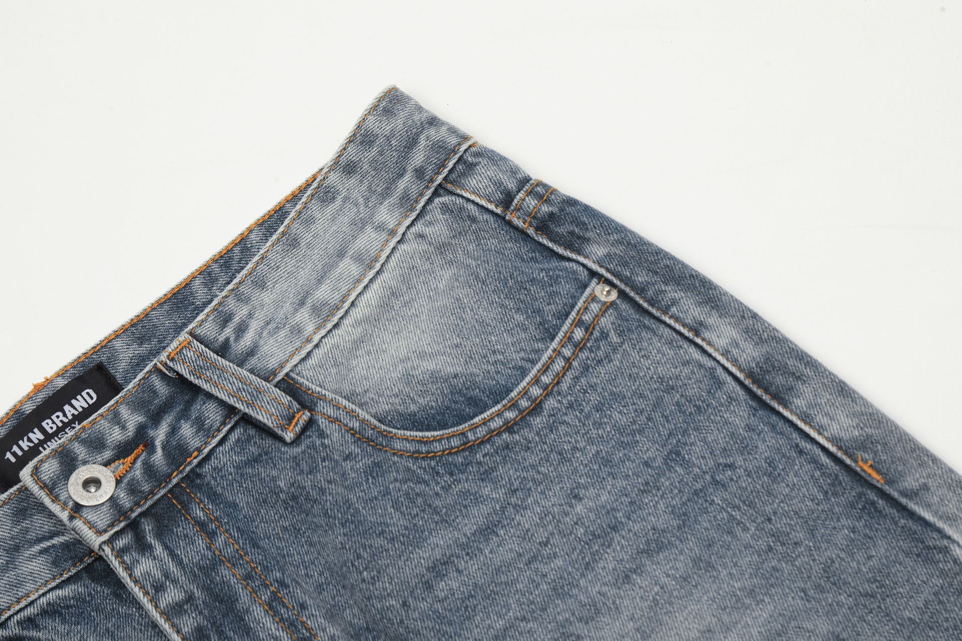 Japanese Brand × Jean American street men's distressed washed flared ripped jeans Size US 34 / EU 50 - 3 Thumbnail