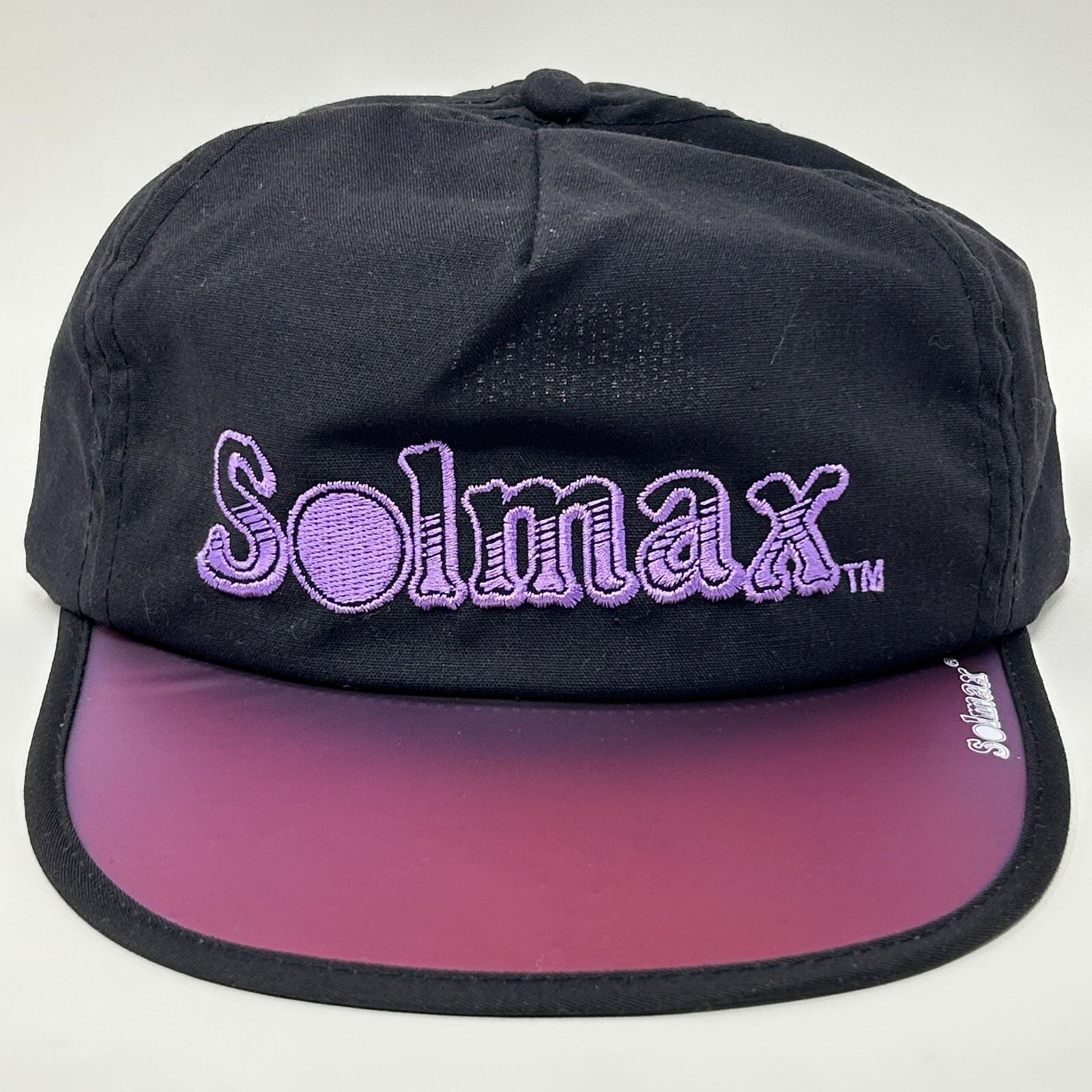 Vintage Vintage 80s Solmax Hat Baseball Cap Sunbathing UV Black Size ONE SIZE - 1 Thumbnail