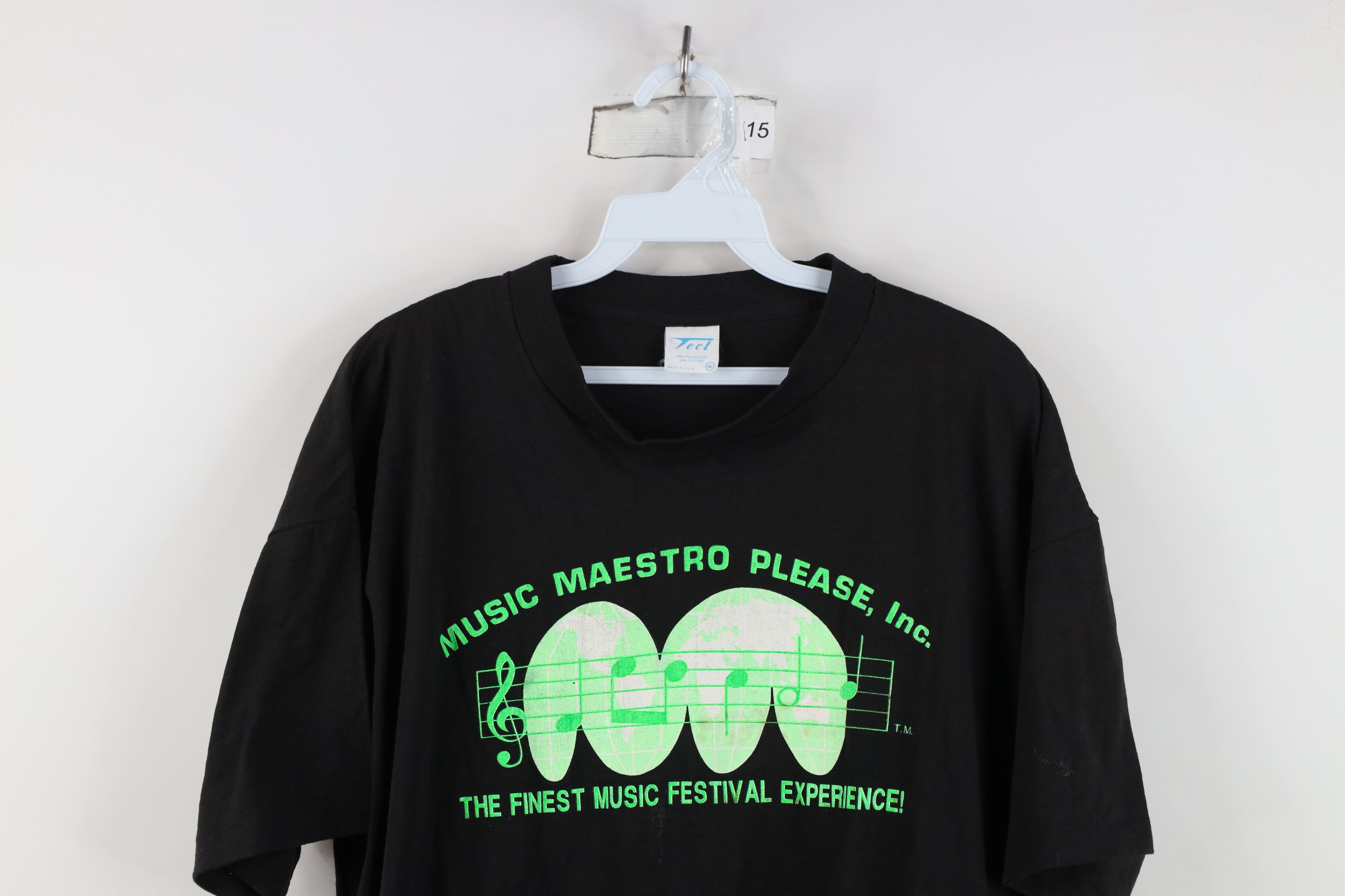 Vintage Vintage 90s Please Music Festival T-Shirt Black Cotton USA Size US XL / EU 56 / 4 - 2 Thumbnail