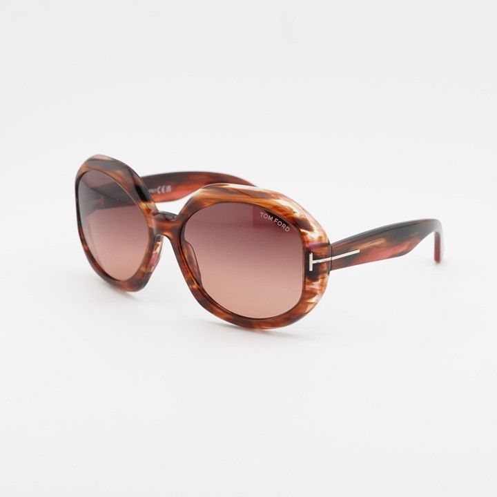 Tom Ford Tom Ford Georgia-02 FT1011 55F Sunglasses Havana Round Frame Size ONE SIZE - 1 Thumbnail