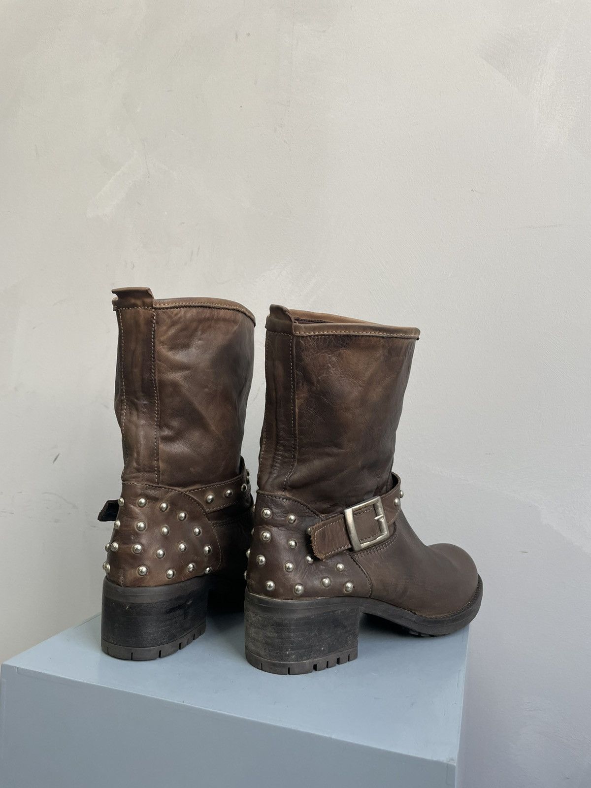 Hedi Slimane Hedi slimane style leather platform boots avant garde Size US 7.5 / EU 40-41 - 9 Thumbnail