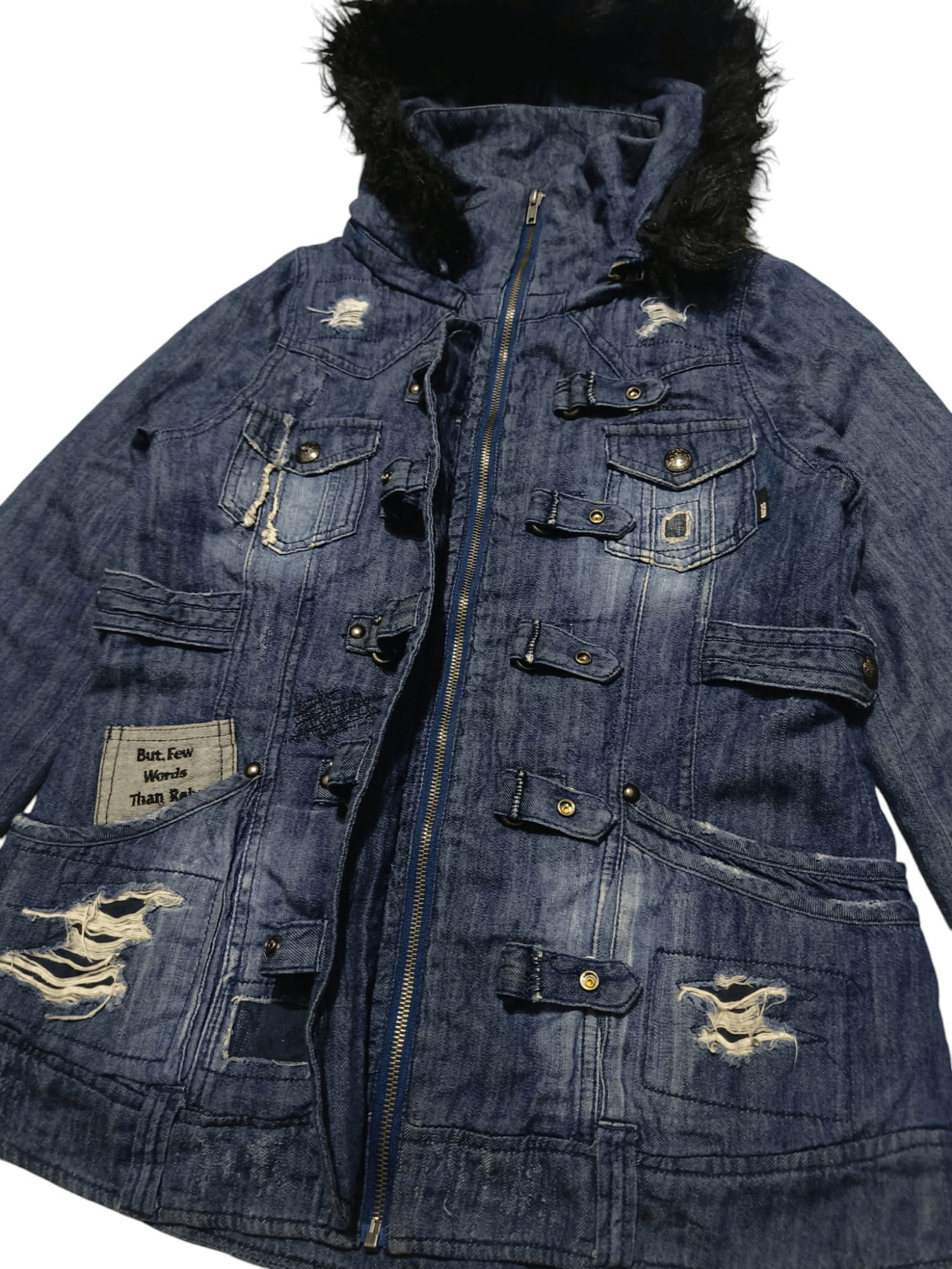 Japanese Brand BACKS Classic Punk Steampunk Japanese Bandage Denim Jacket Size US M / EU 48-50 / 2 - 6 Thumbnail