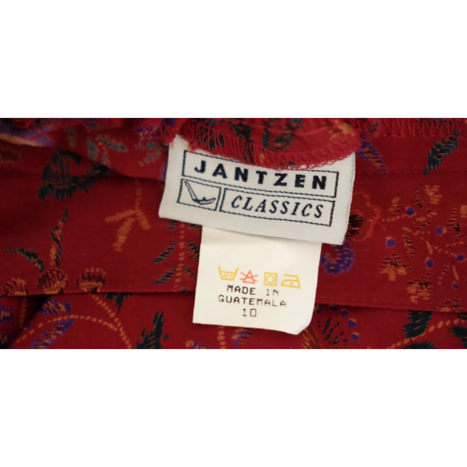 Jantzen **JANTZEN Classics Dark Red Floral Pleated Midi Skirt Women's 10** User: Vintage JANTZEN Classics Dark Red Floral Pleated Midi Skirt Women's 10 Size 32" / US 10 / IT 46 - 7 Thumbnail