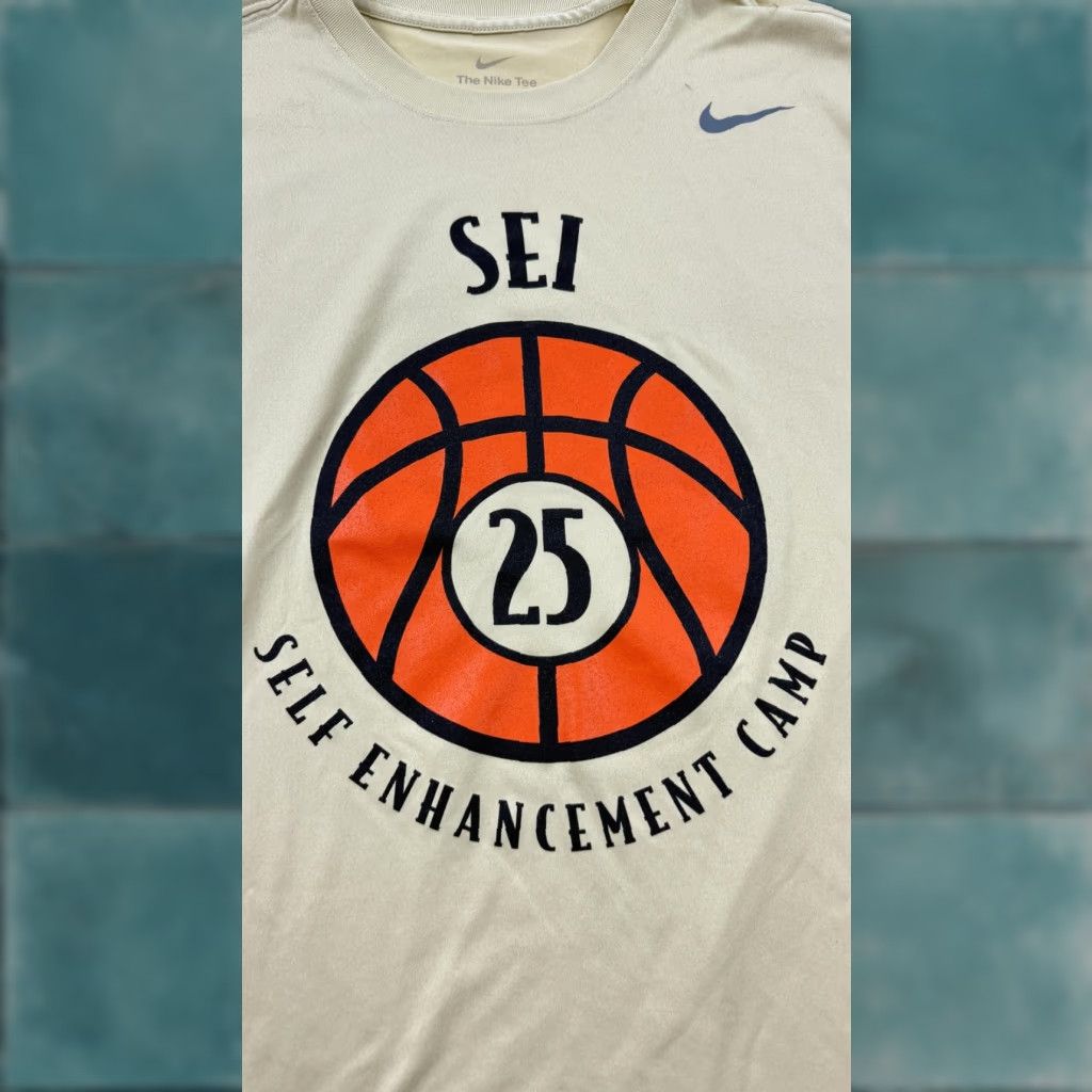 Nike Nike Shirt Mens Medium Beige SEI Self Enhancement Camp 25 Basketball Tee Dri-Fit Size US M / EU 48-50 / 2 - 1 Thumbnail