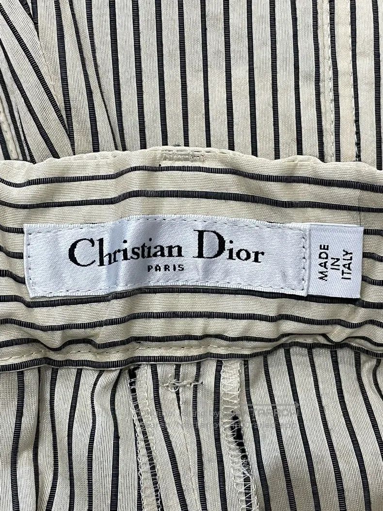 Dior Dior Black and white vertical striped trousers Size 24" / US 00 / IT 34 - 3 Thumbnail