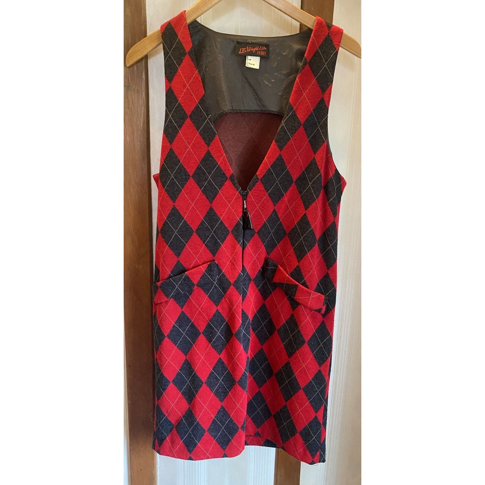 Vintage VTG Jumper Winter Dress Women’s 4 Petite Red Buffalo Size S / US 4 / IT 40 - 1 Thumbnail