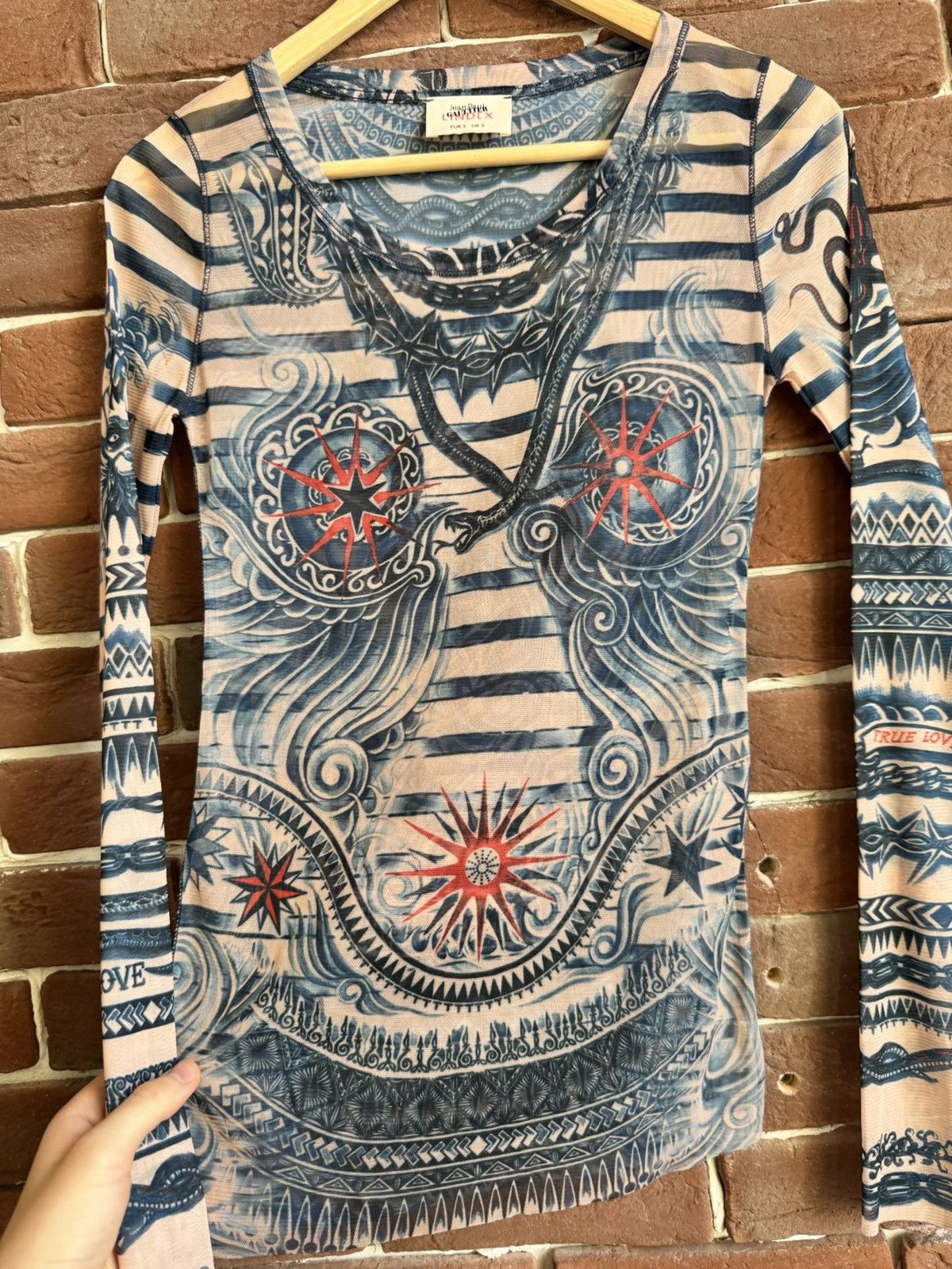 Jean Paul Gaultier Jean Paul Gaultier Tattoo Mesh Top Hyoe Streetwear Hype S Size S / US 4 / IT 40 - 4 Thumbnail