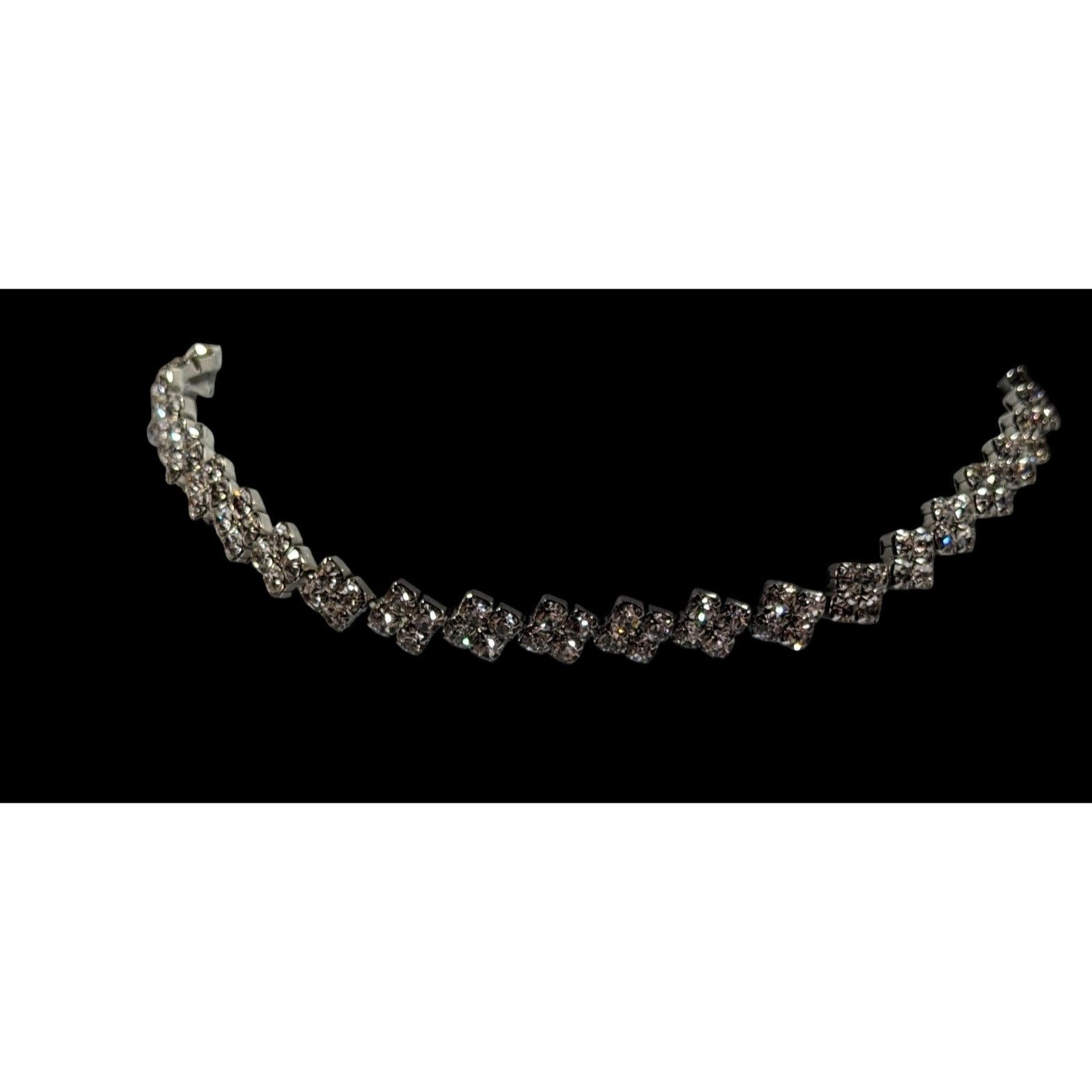 Other Retro Glam Sparkly Rhinestone Tie On Necklace Size ONE SIZE - 2 Thumbnail