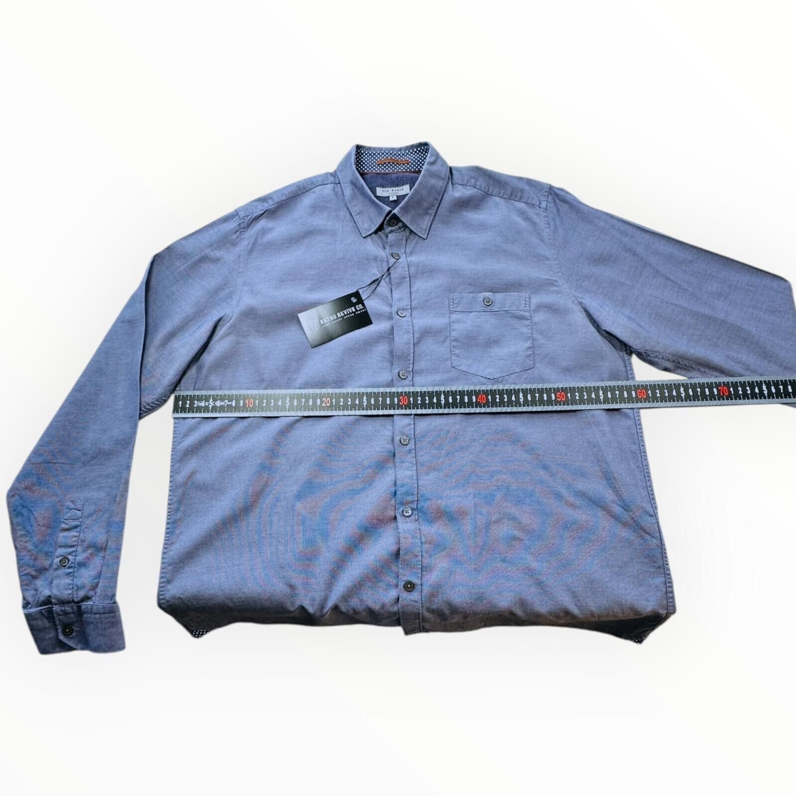 Ted Baker Ted Baker 6 Shirt Men's UK Size 2XL Blue Ditsy Print Button Size 48R - 7 Thumbnail