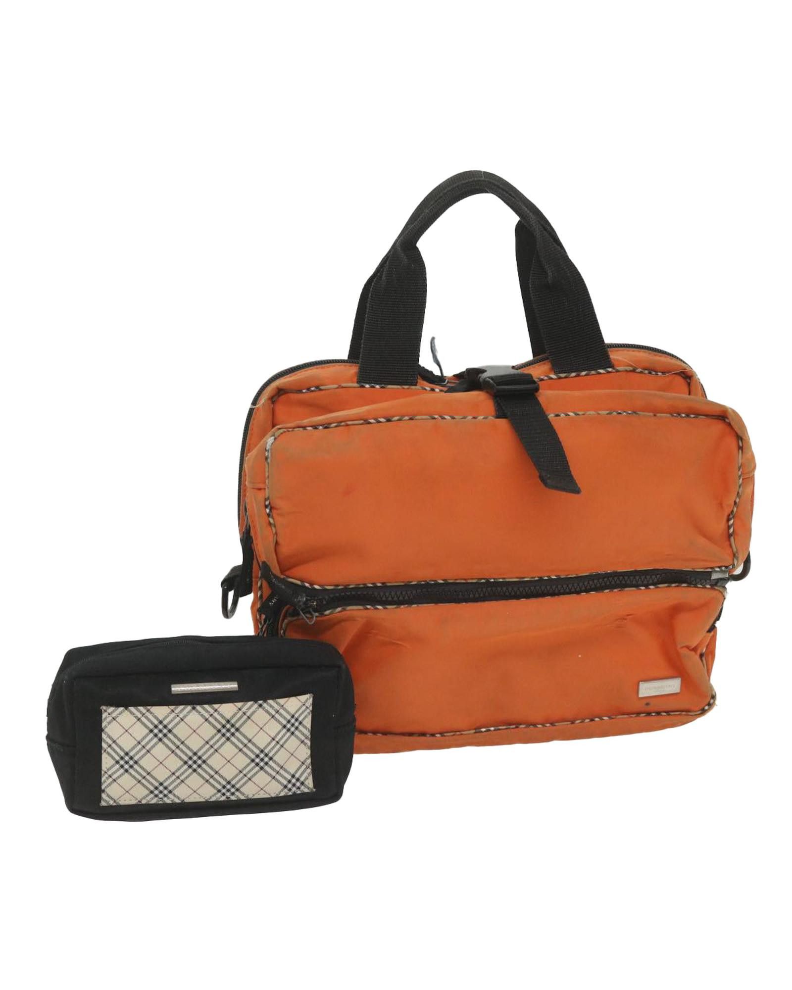image of Burberry Orange Beige Nylon Hand Bag Set, Women's