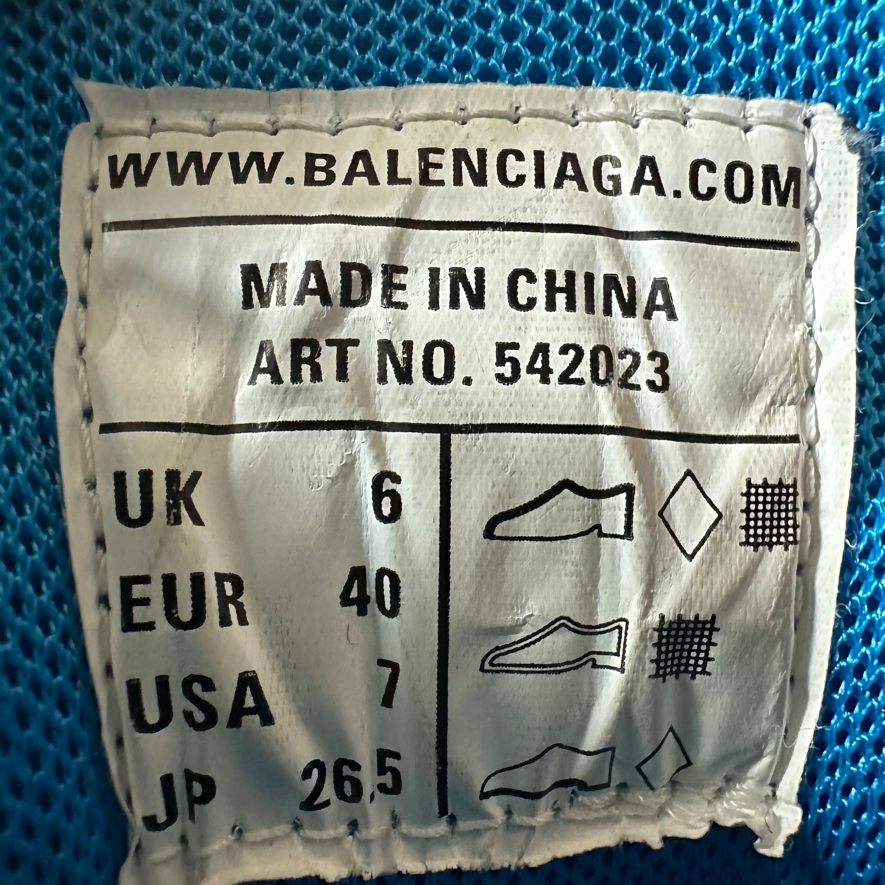 Balenciaga Balenciaga Track Runner White Green Blue Sneaker Sz 7 (40) Size US 7 / EU 40 - 7 Thumbnail