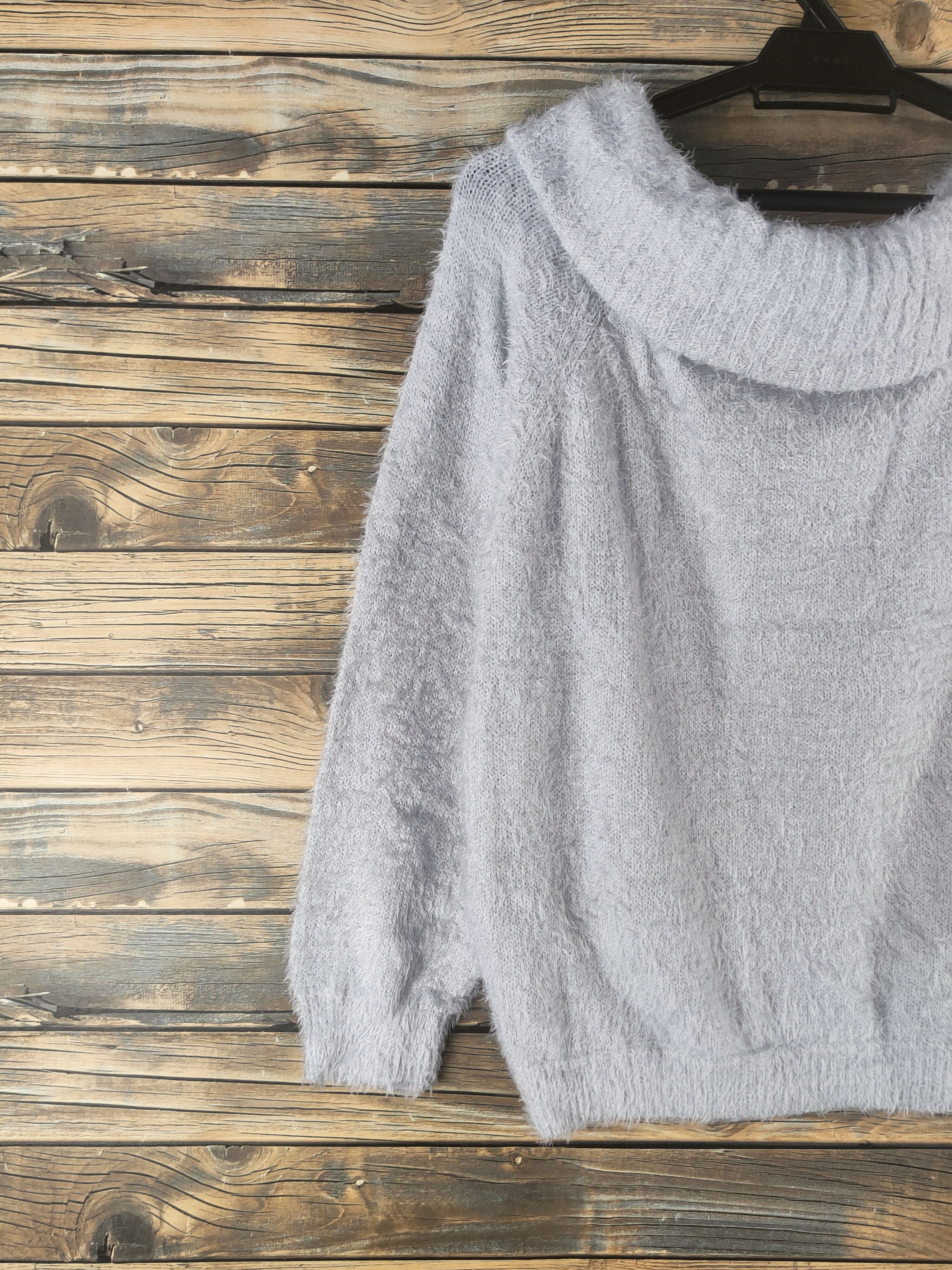 Japanese Brand DL Holiday Holic Light Blue Fur Mohair Knitwear #46-505 Size S / US 4 / IT 40 - 3 Thumbnail