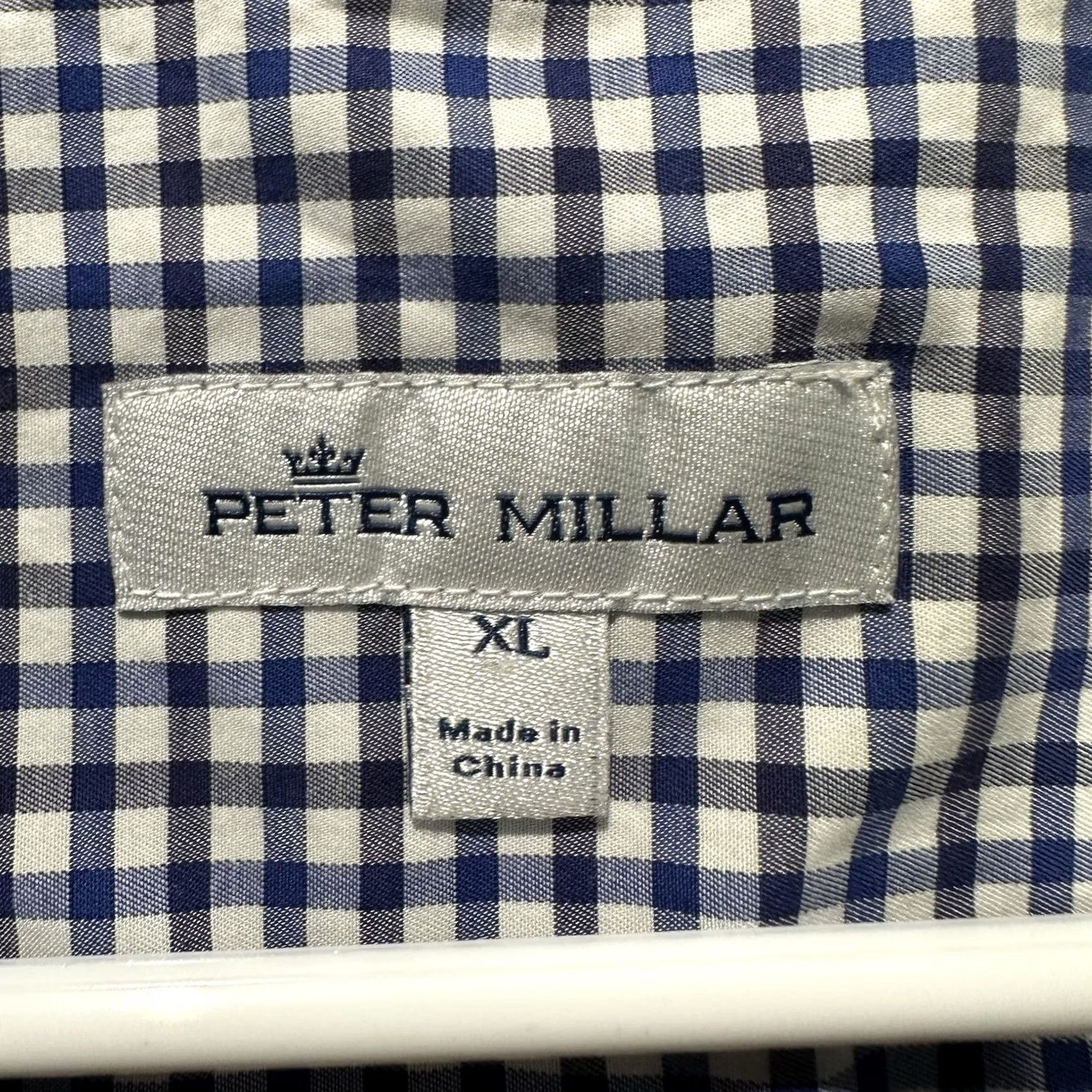 Peter Millar Peter Millar Ferdinand Sports Shirt Mens XL White/Blue Check Button Down EUC Size US XL / EU 56 / 4 - 5 Thumbnail