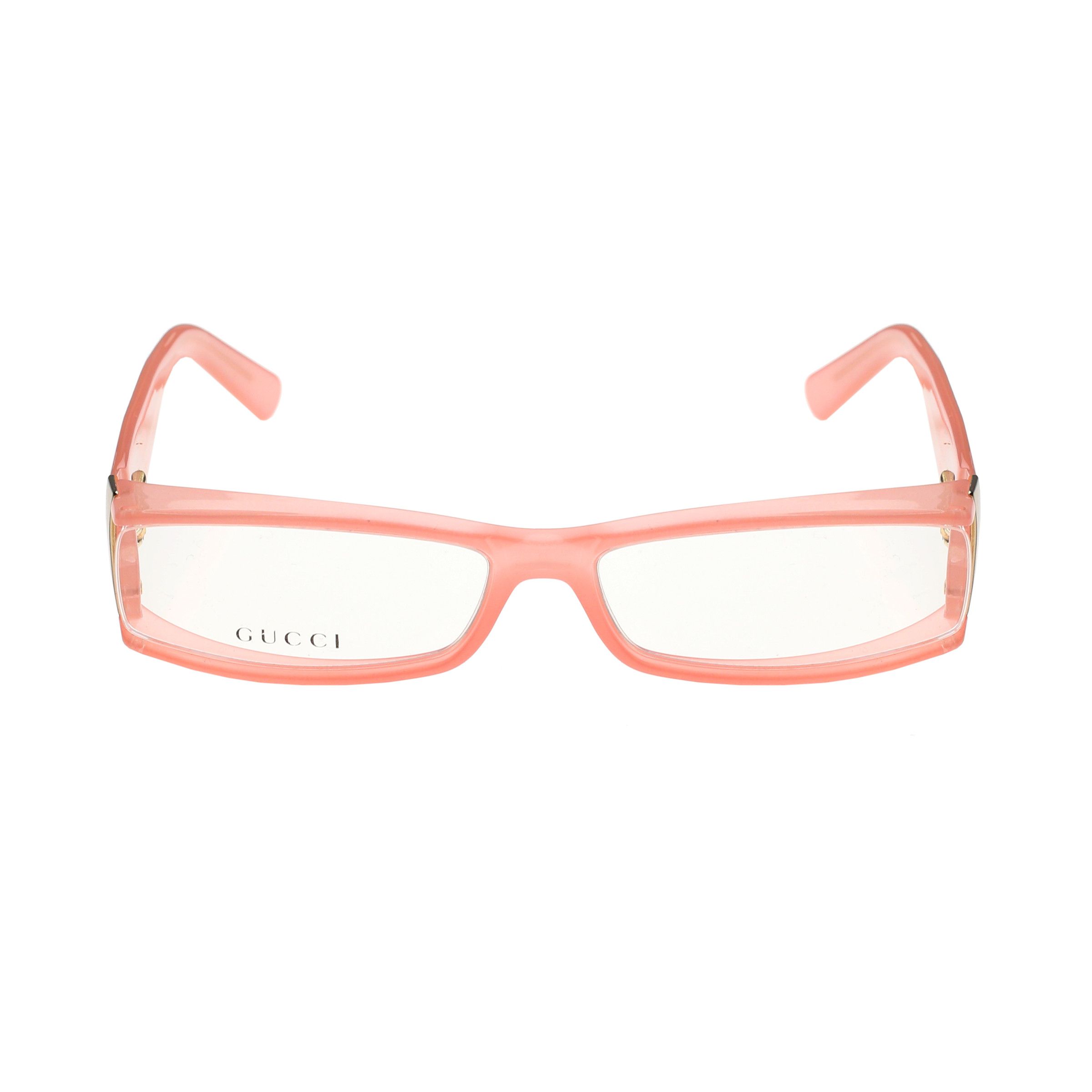 Gucci × Vintage Gucci '00s Pink Monogram Rectangular Plastic Glasses Size ONE SIZE - 2 Thumbnail