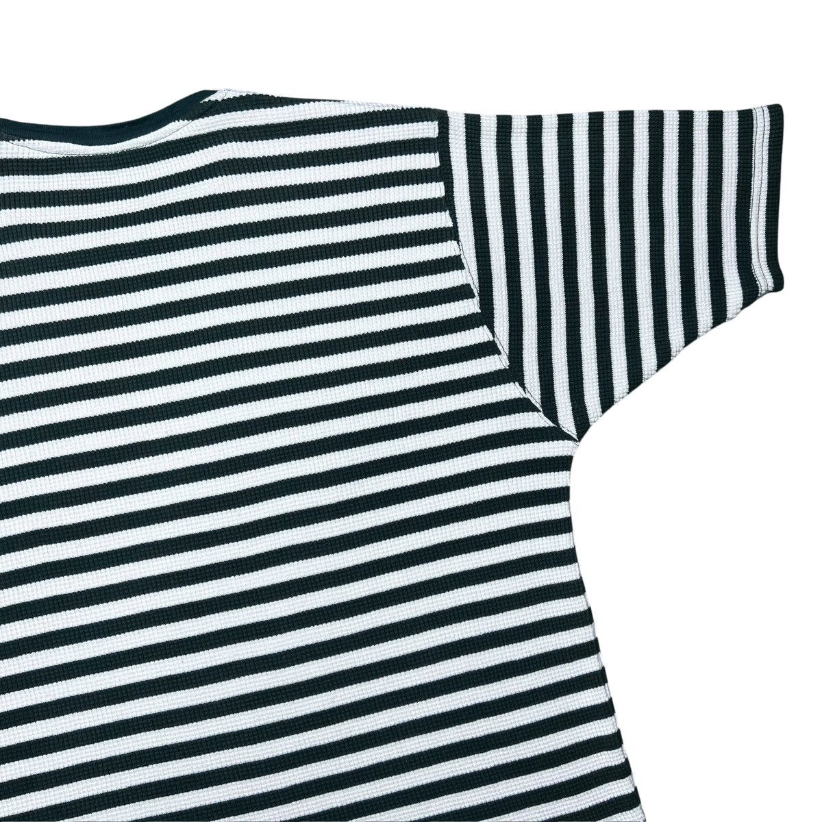 Polo Ralph Lauren Polo Ralph Lauren Green Striped Spell Out Thermal Knit Tee Size US XL / EU 56 / 4 - 12 Thumbnail